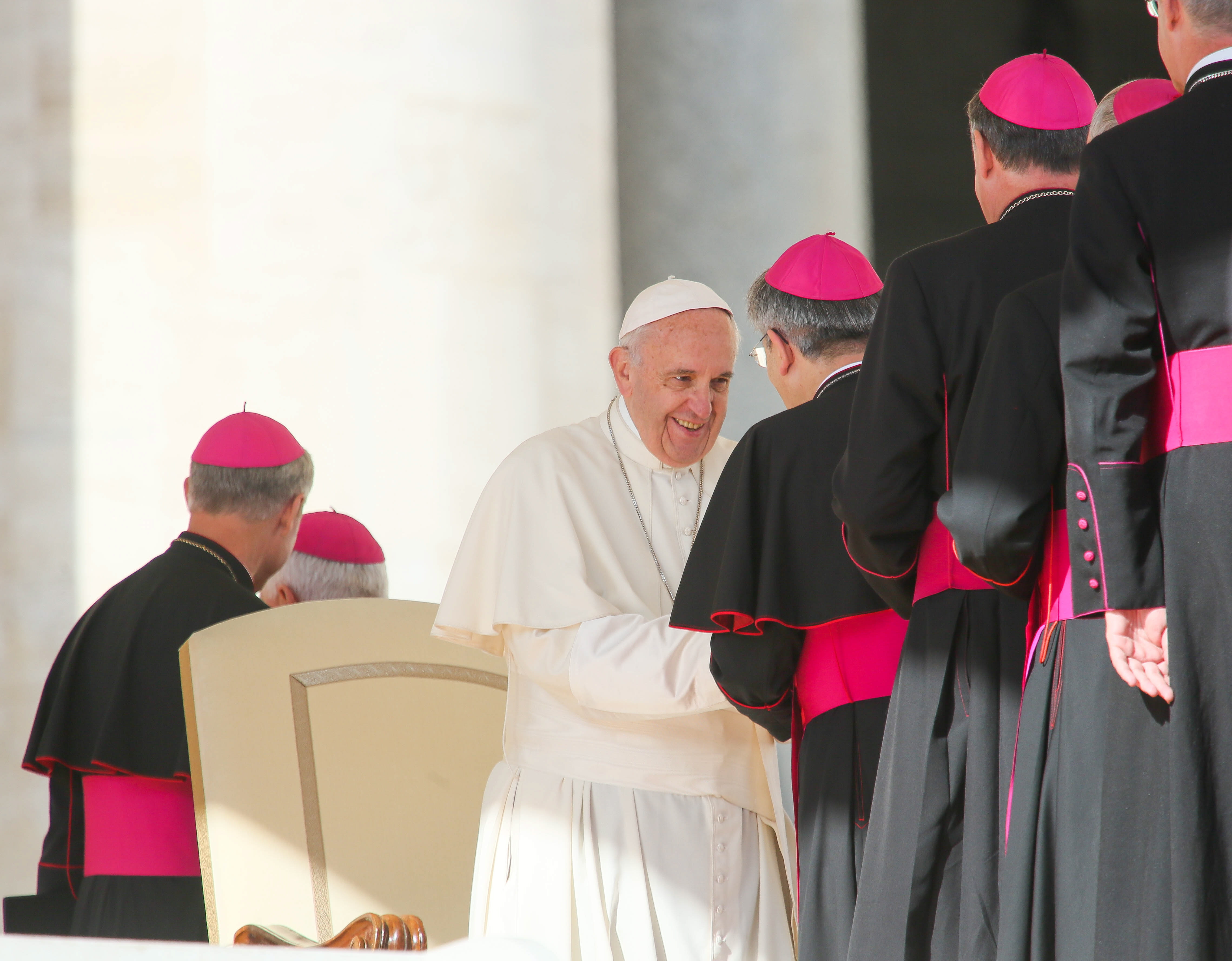 Papież Franciszek spotkał się z hierarchami polskiego Kościoła (fot. Leszek Szymańki/PAP)