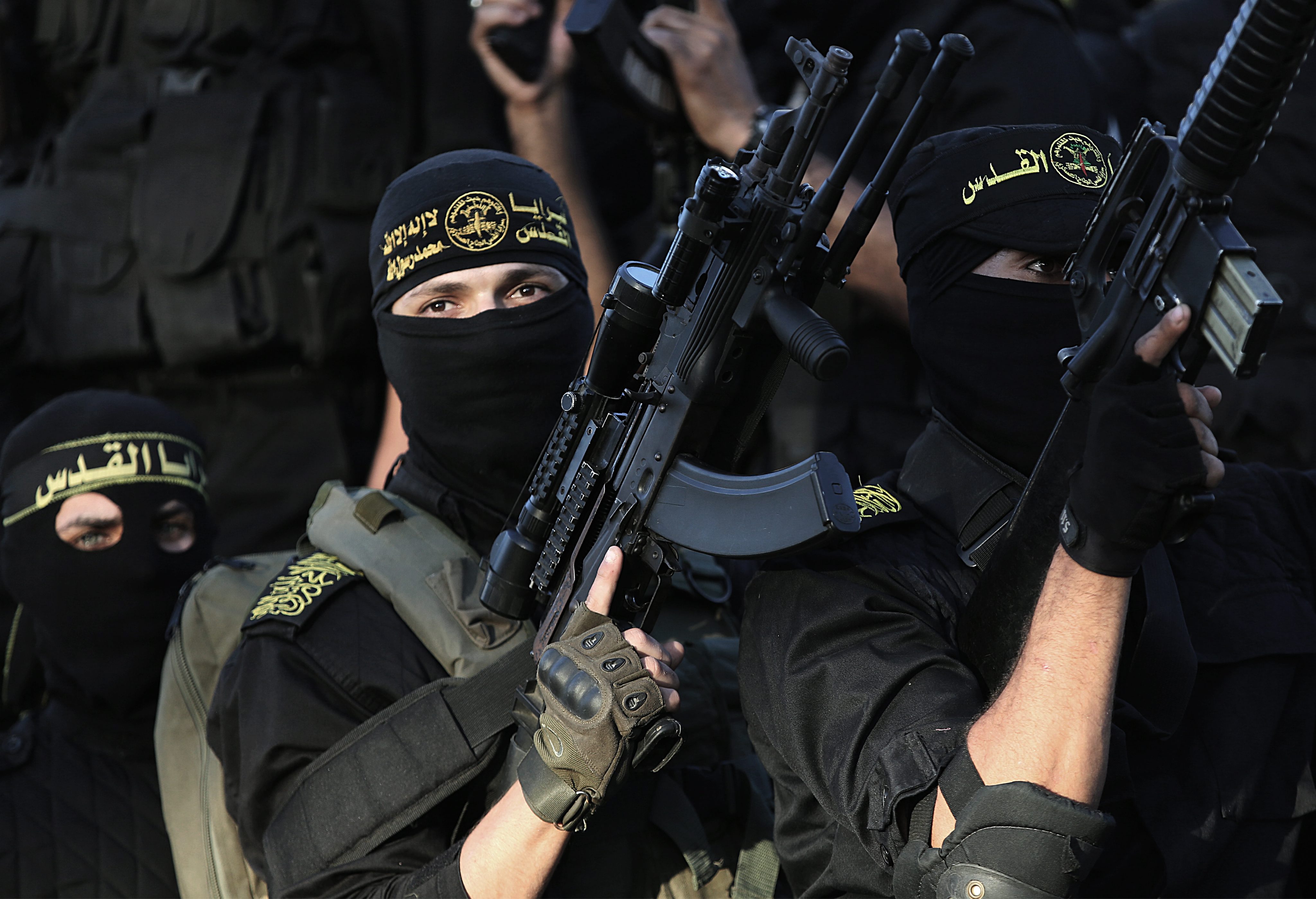 Bojownik islamski podczas patrolu w Strefie Gazy EPA/MOHAMMED SABER