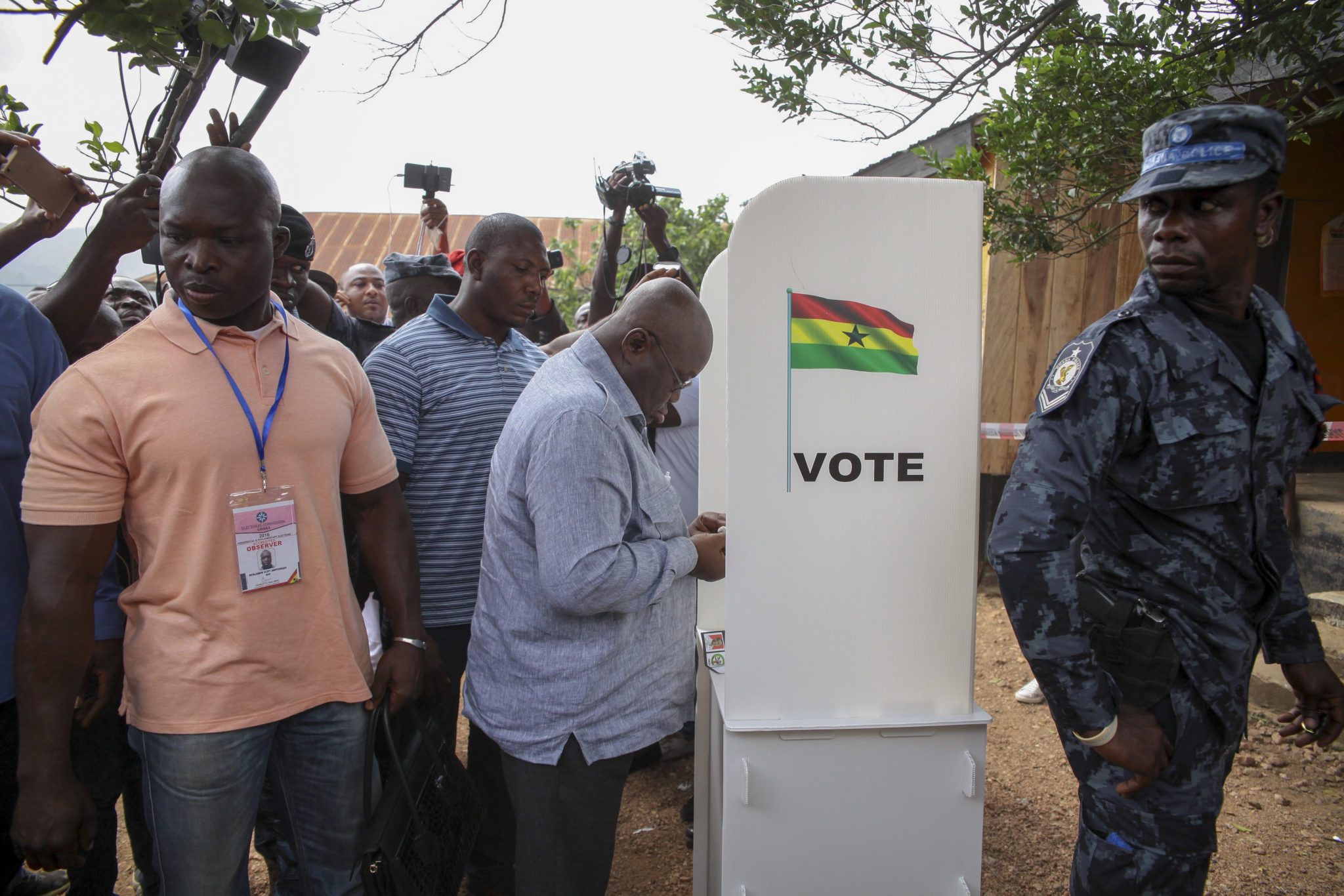 Ghana: wybory prezydenckie (foto. PAP/EPA/CHRISTIAN THOMPSON)