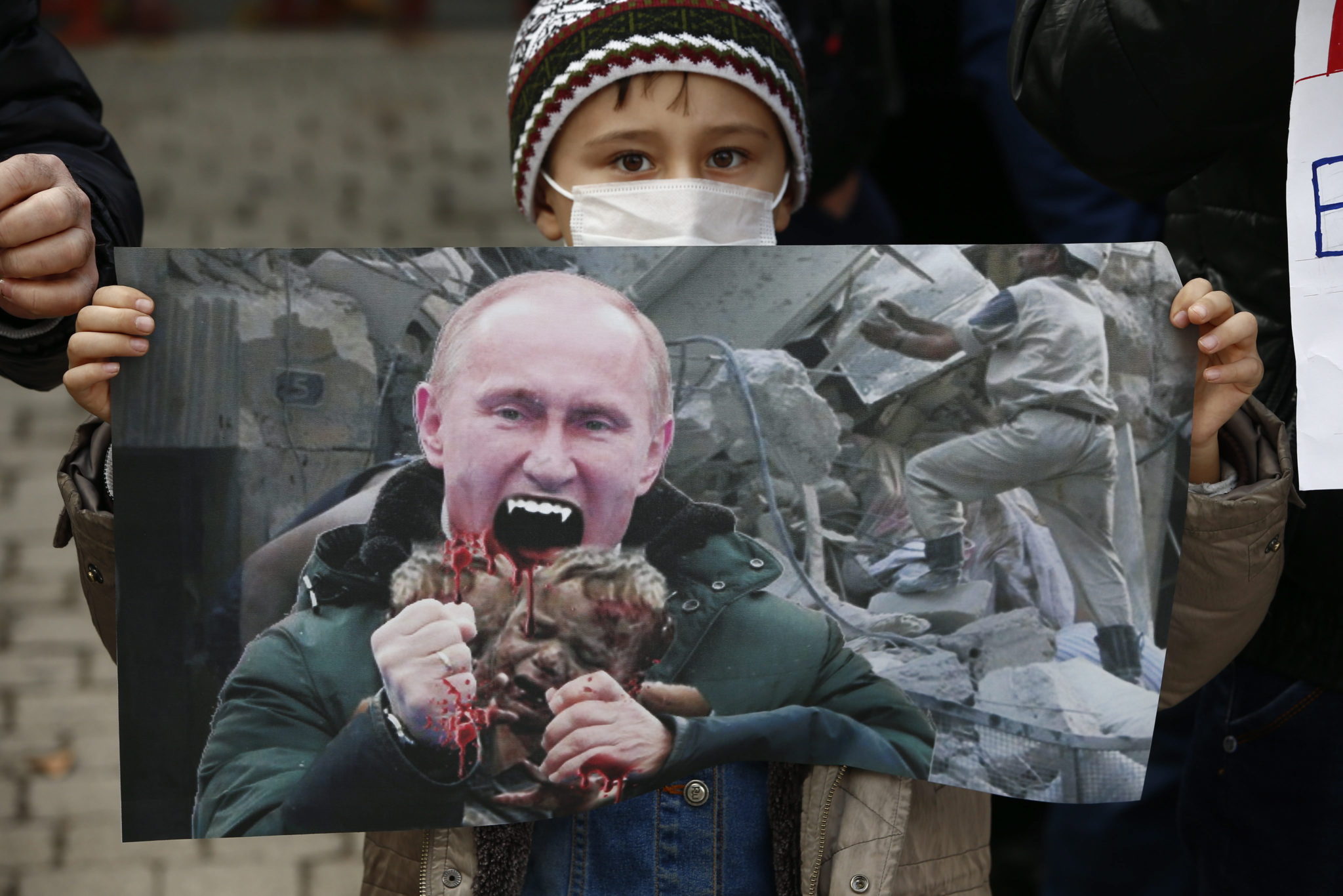 Korea Południowa: protest przeciwko polityce rosyjskiej w Syrii (foto. PAP/EPA/JEON HEON-KYUN)