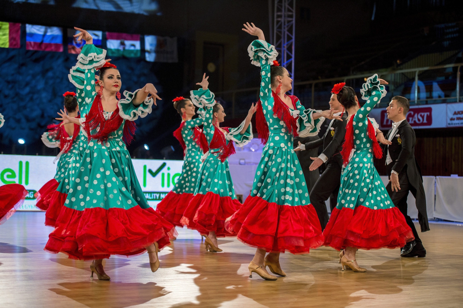 Tancerze z CDS Floris Bistrita z Rumunii w czasie Mistrzostw Świata w Budapeszcie.