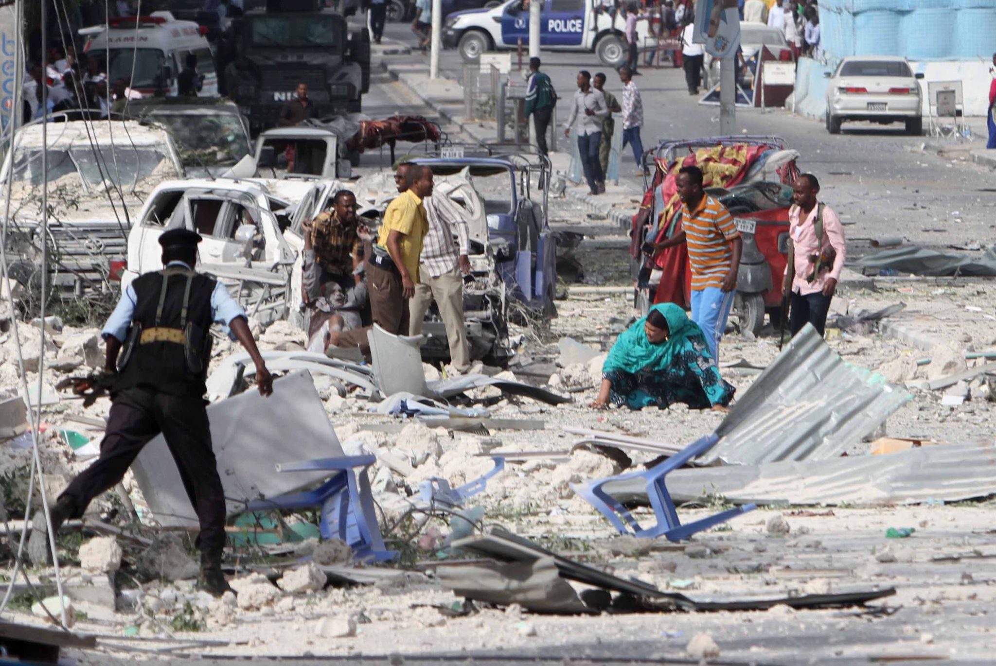 Somalia: atak bombowy w Mogadiszu (foto. PAP/EPA/SAID YUSUF WARSAME)