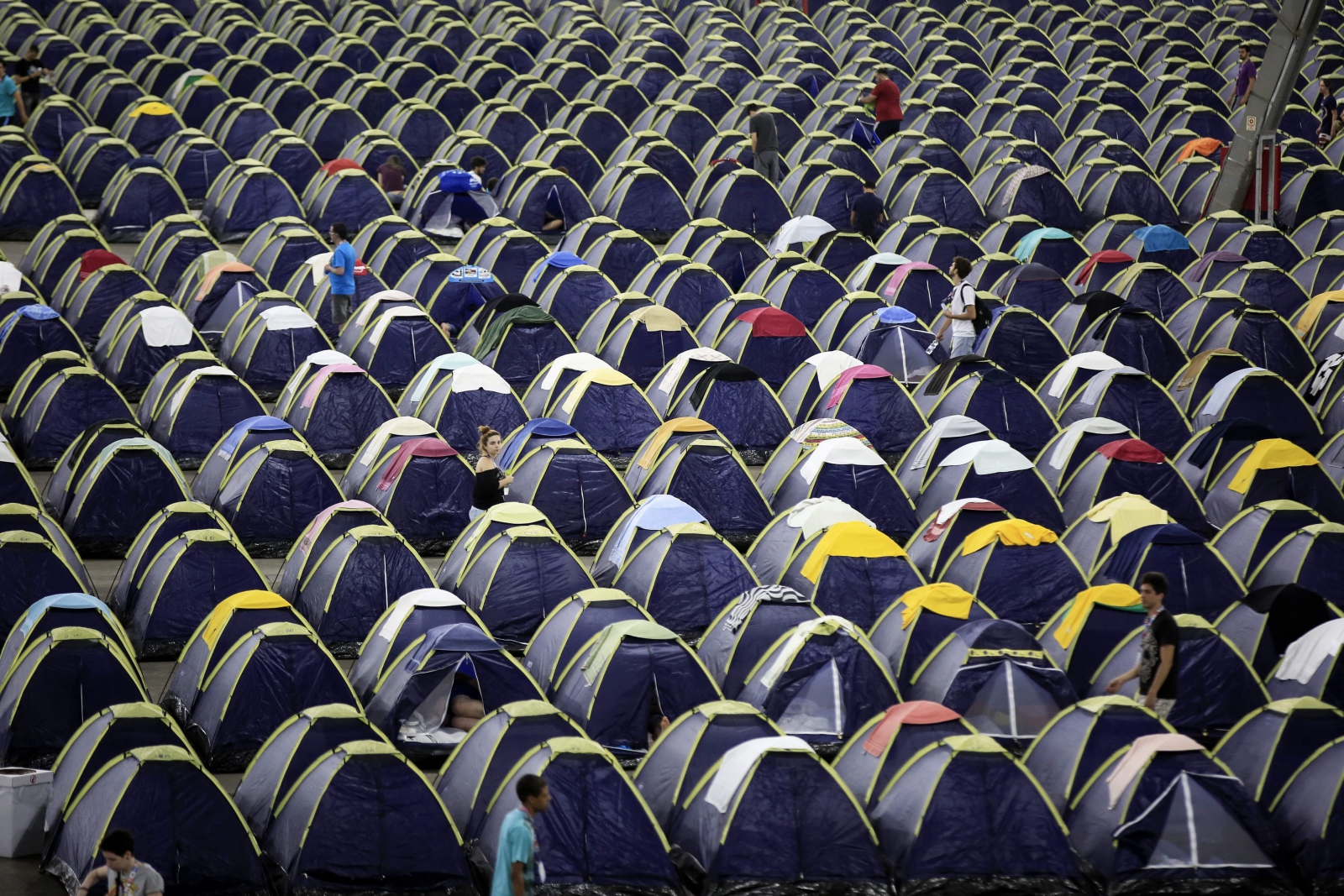 Namioty rozstawione na 10 edycję Campus Party w Sao Paulo, Brazylia. PAP/EPA/Sebastiao Moreira