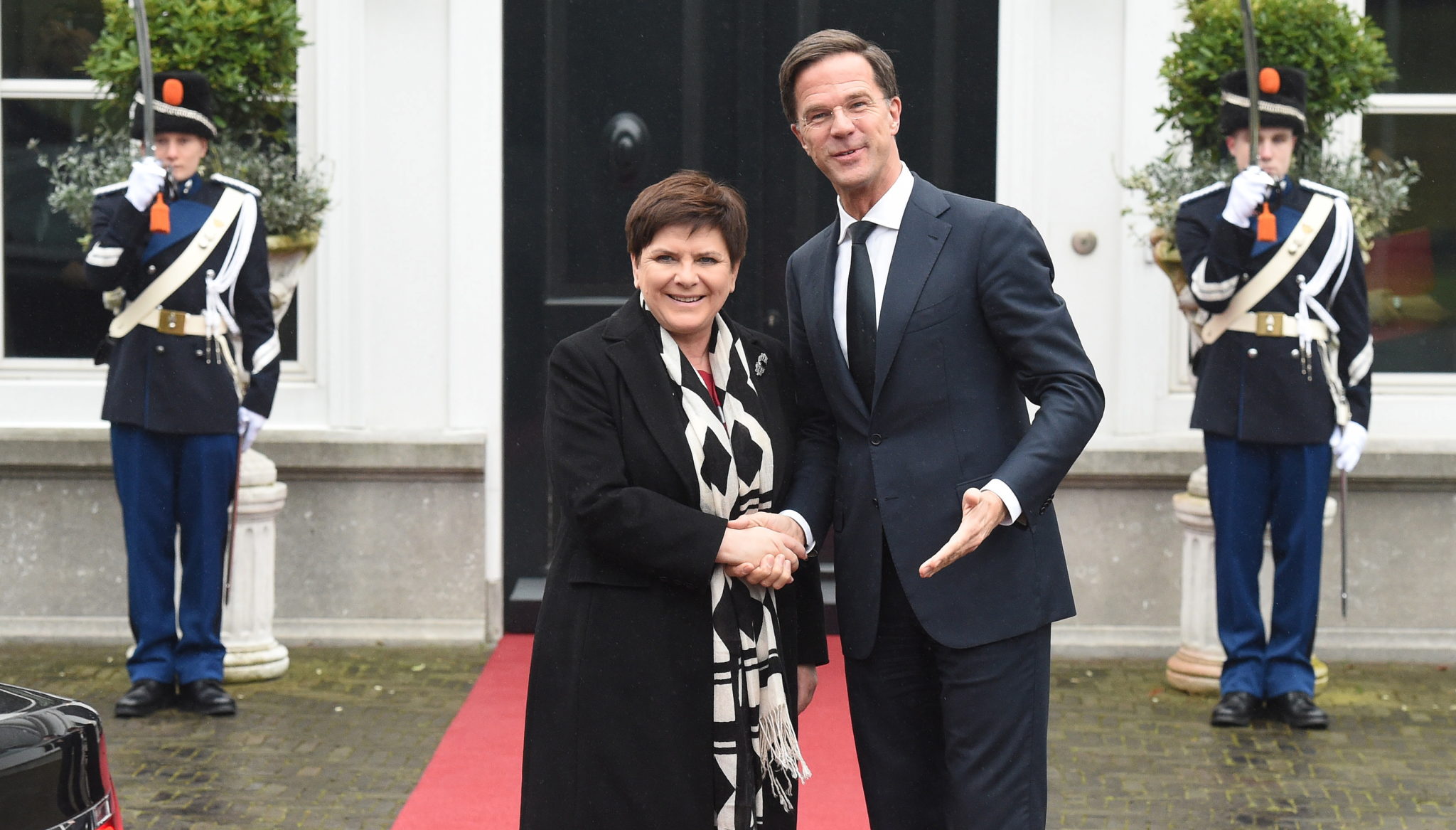 Holandia: spotkanie Beaty Szydło z premierem Holandii Markiem Rutte w Hadze (foto. PAP/Radek Pietruszka)