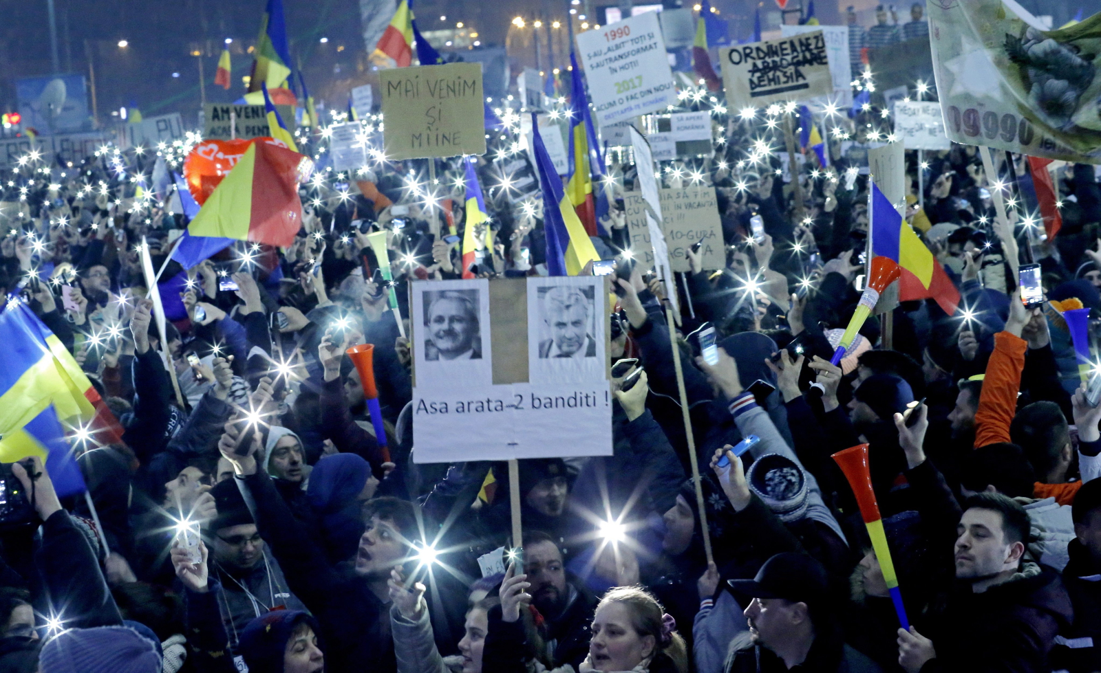 Kolejny dzień wielkich antyrządowych manifestacji w Rumunii.