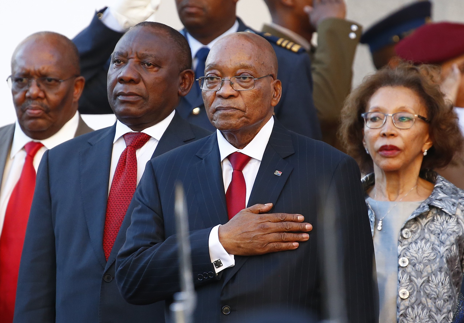 Prezydent Jacob Zuma na otwarciu parlamentu w Cape Town, w RPA.
Fot. PAP/EPA/NIC BOTHMA / POOL