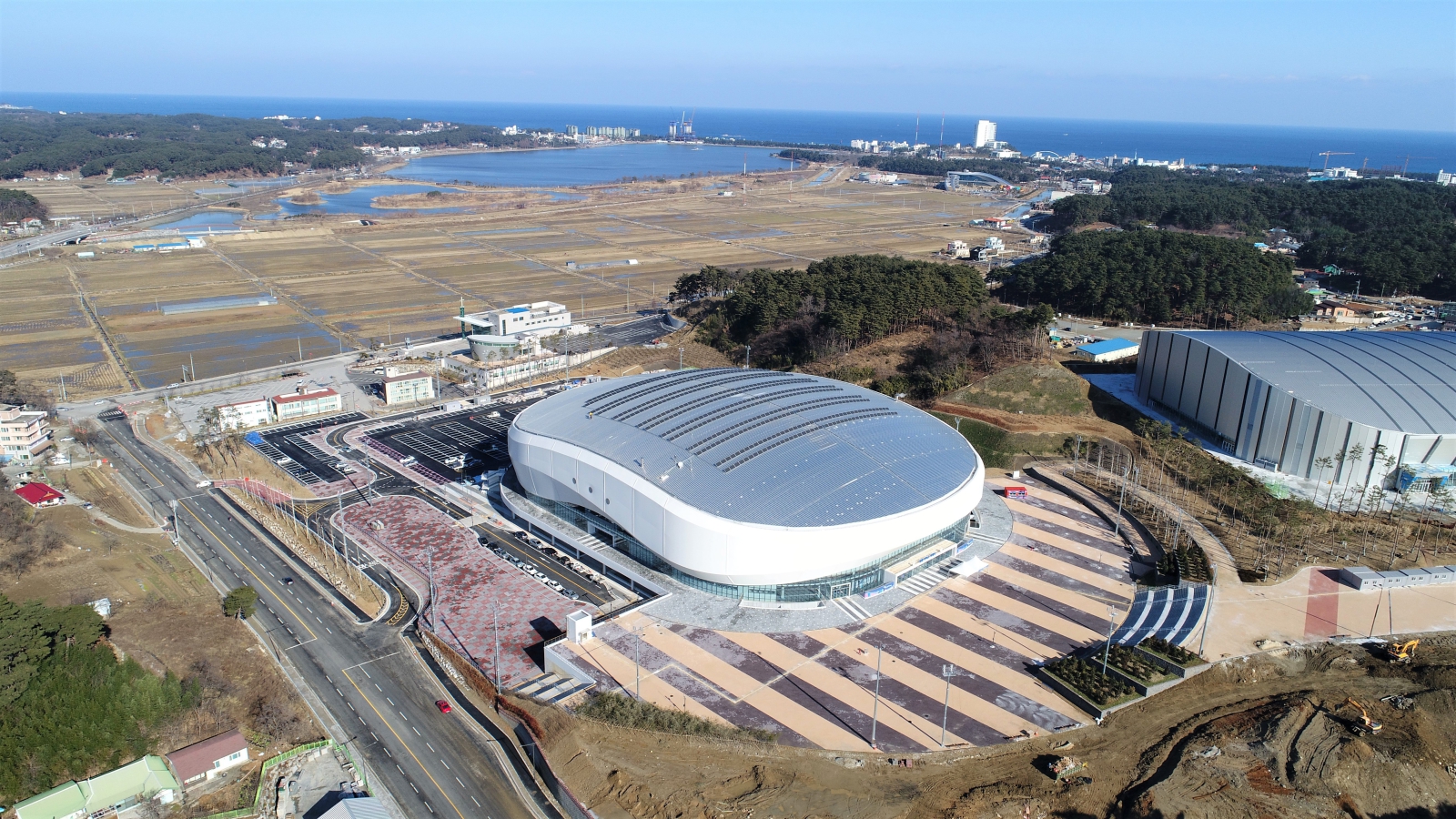 Ice Arena na Zimowe Igrzyska Olimpijskie w Korei Południowej w 2018 r.Fot. PAP/EPA/PYEONGCHANG WINTER OLYMPICS COMMITTEE HANDOUT SOUTH KOREA