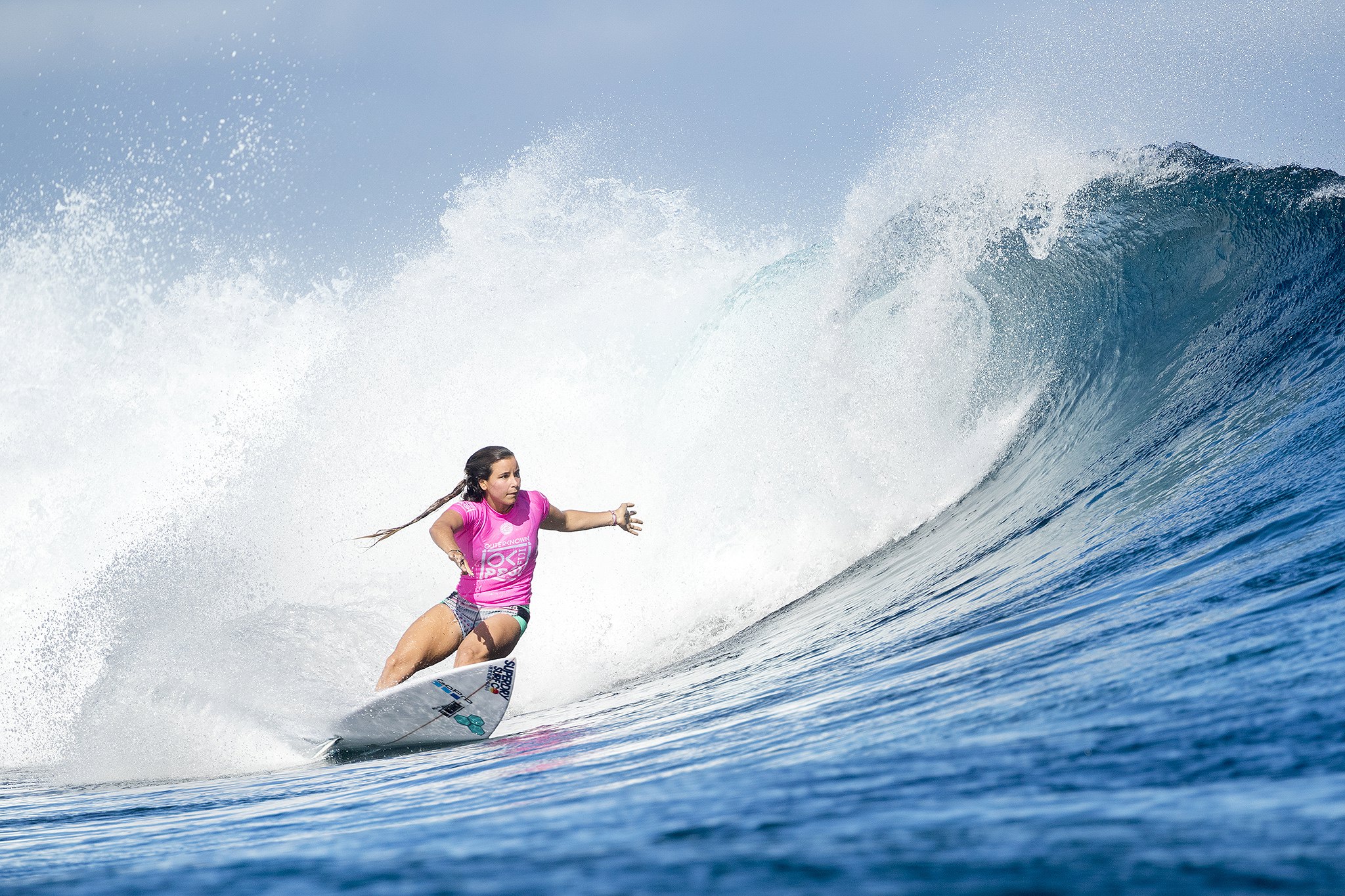 Fidżi: Mistrzostwa Świata w Windsurfingu kobiet na Tavarua Island (foto. PAP/EPA/KELLY CESTARI)