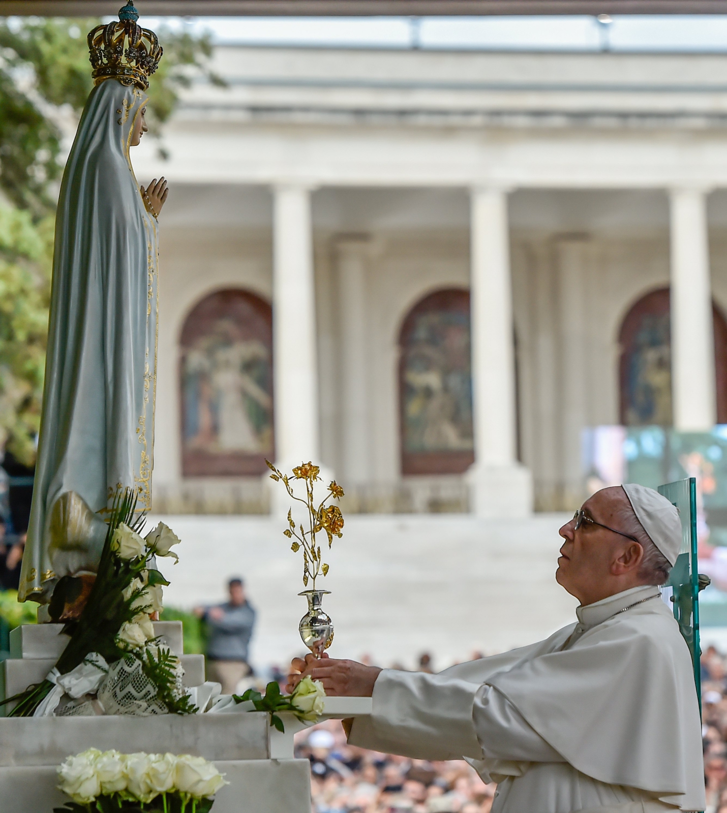 Papież Franciszek w Portugalii. fot. EPA/NUNO ANDRE FERREIRA