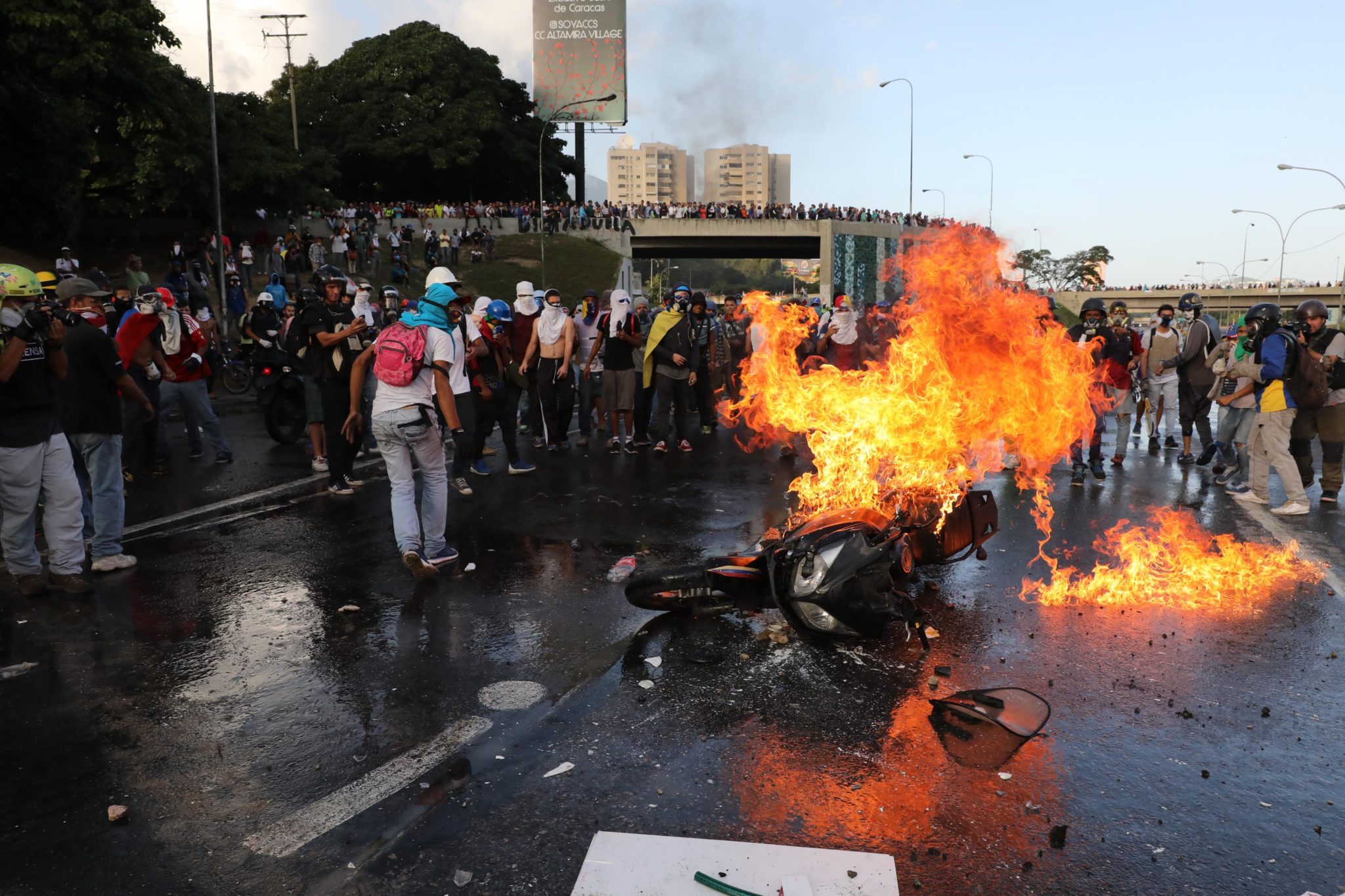 Demonstracja w Caracas w Wenezueli
