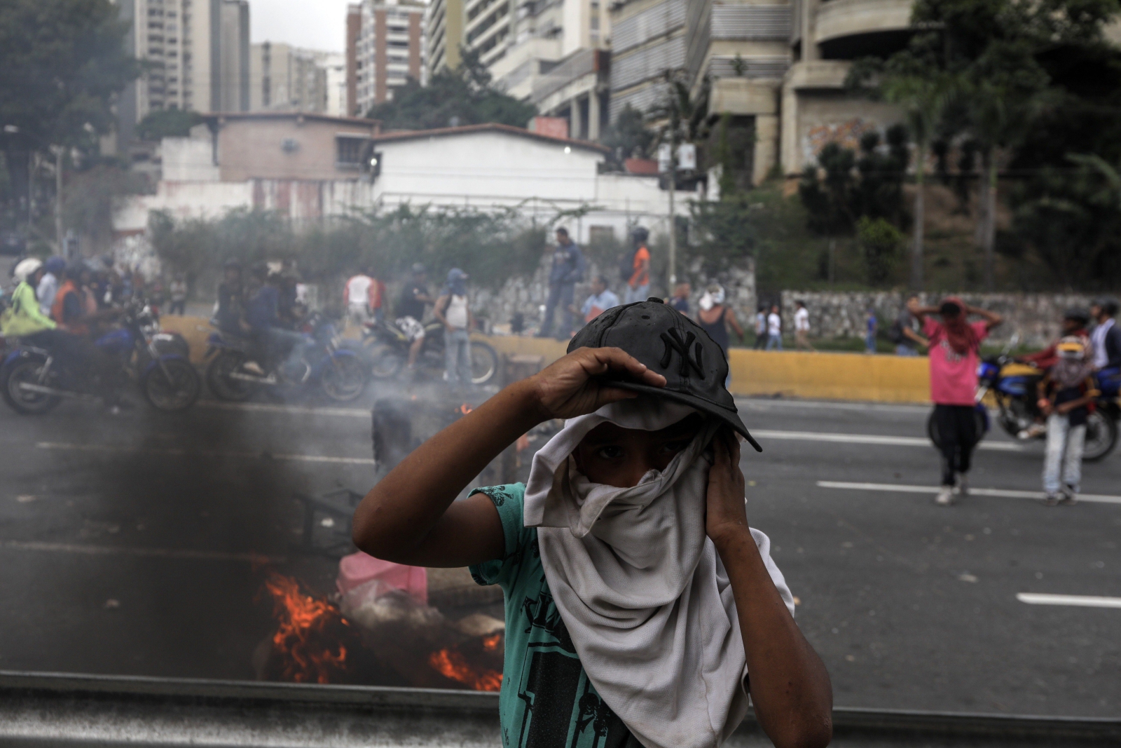 Kryzys w Wenezueli. Starcia na ulicach stolicy. fot. EPA/Miguel Gutierrez