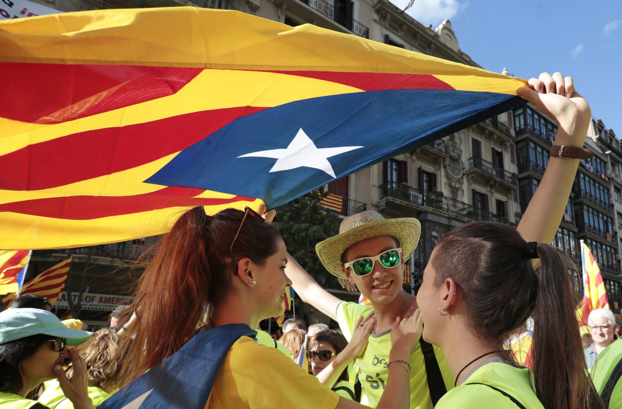 Obchody Święta Narodowego w Katalonii (Diada Day) w Barcelonie, fot: Susanna Saez, PAP/EPA