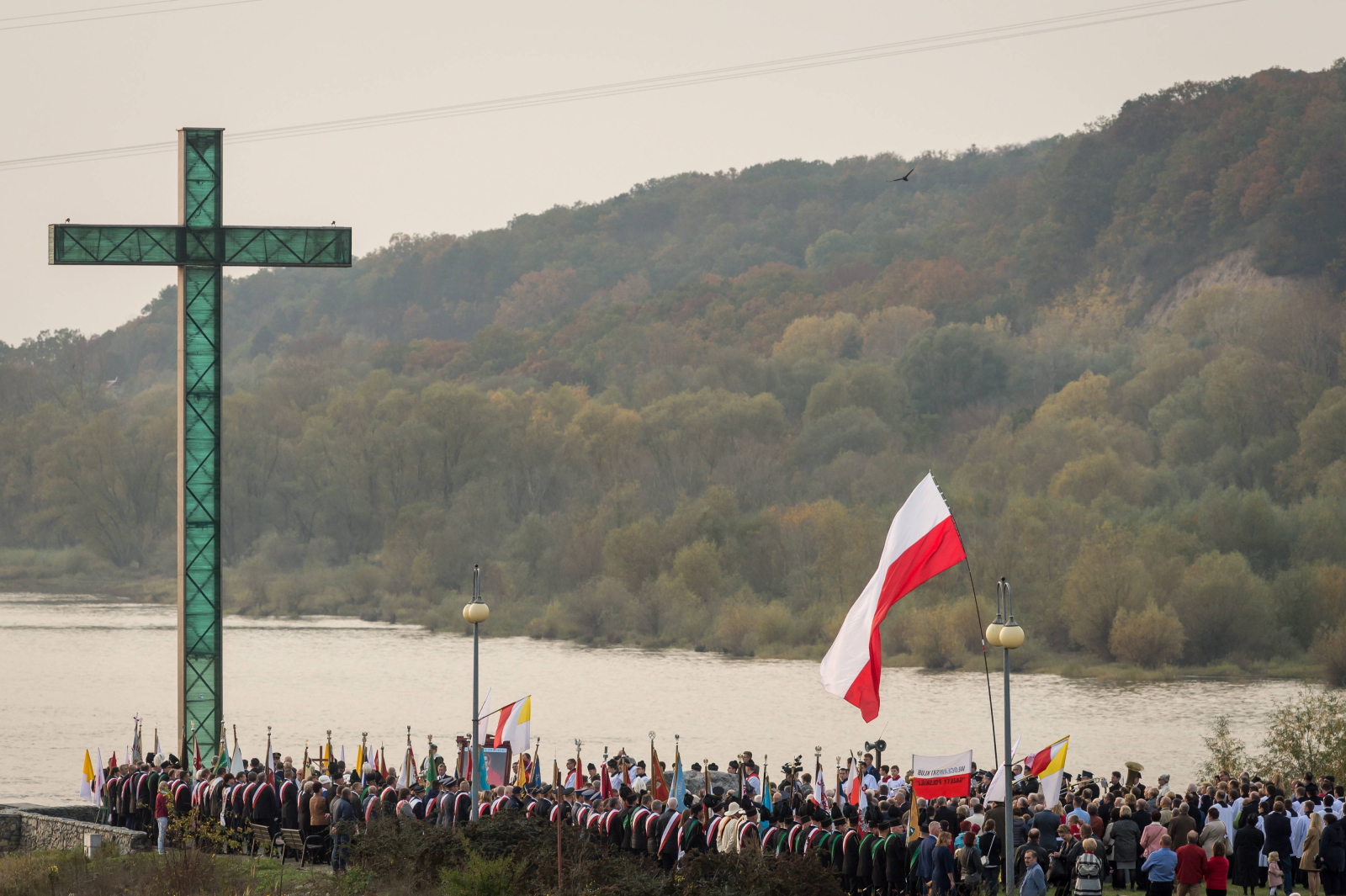 Uroczystości 33. Rocznicy Męczeńskiej Śmierci bł. ks. Jerzego Popiełuszki - uroczystości na włocławskiej tamie.