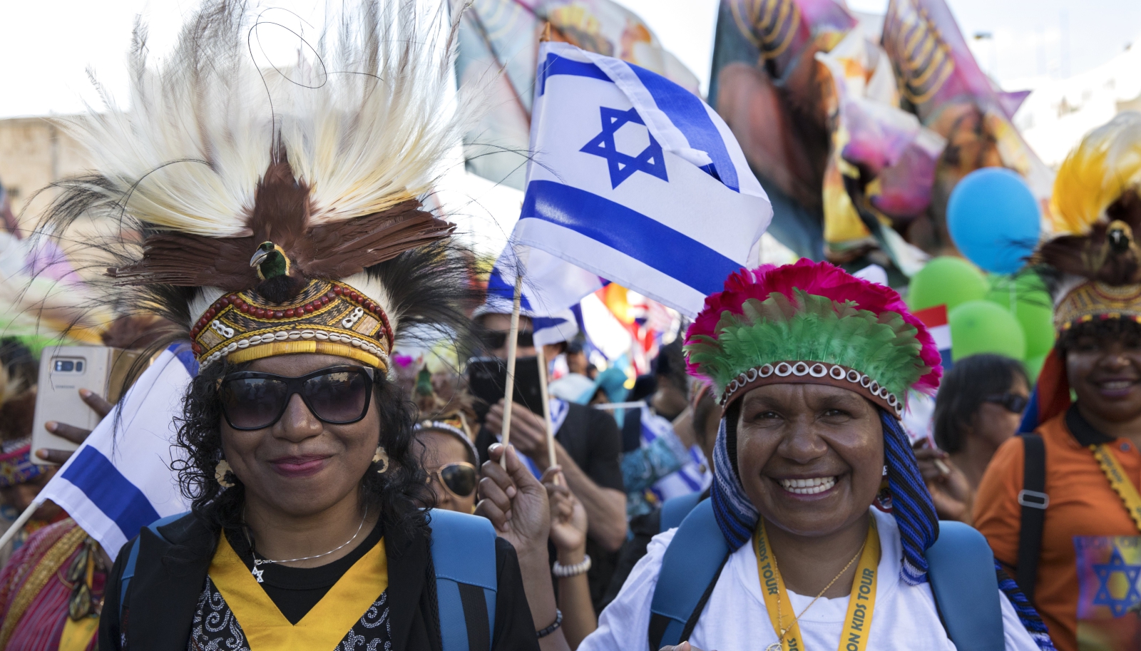 Izrael. Marsz z okazji żydowskiego Święta Namiotów. fot. EPA/JIM HOLLANDER