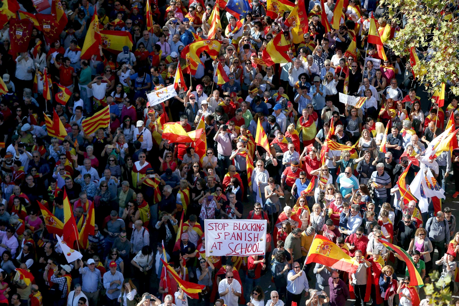 Protesty w Katalonii, Hiszpania