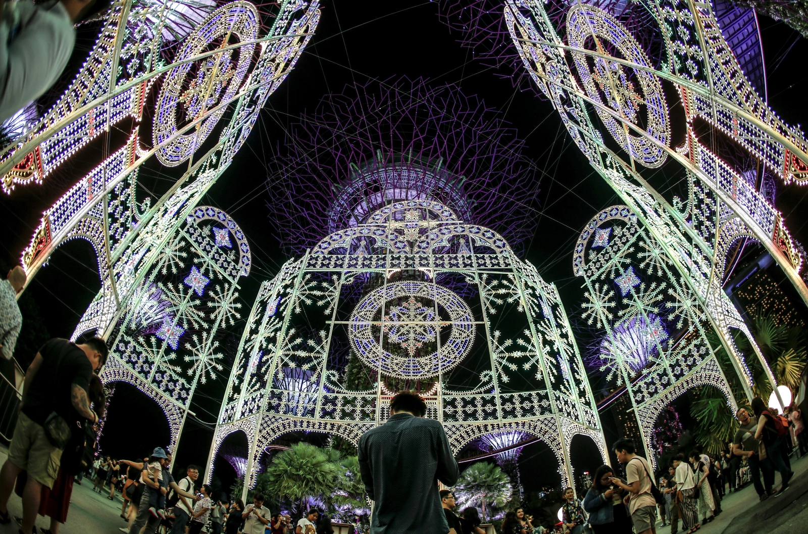 Iluminacja świąteczna w Singapurze  EPA/WALLACE WOON 