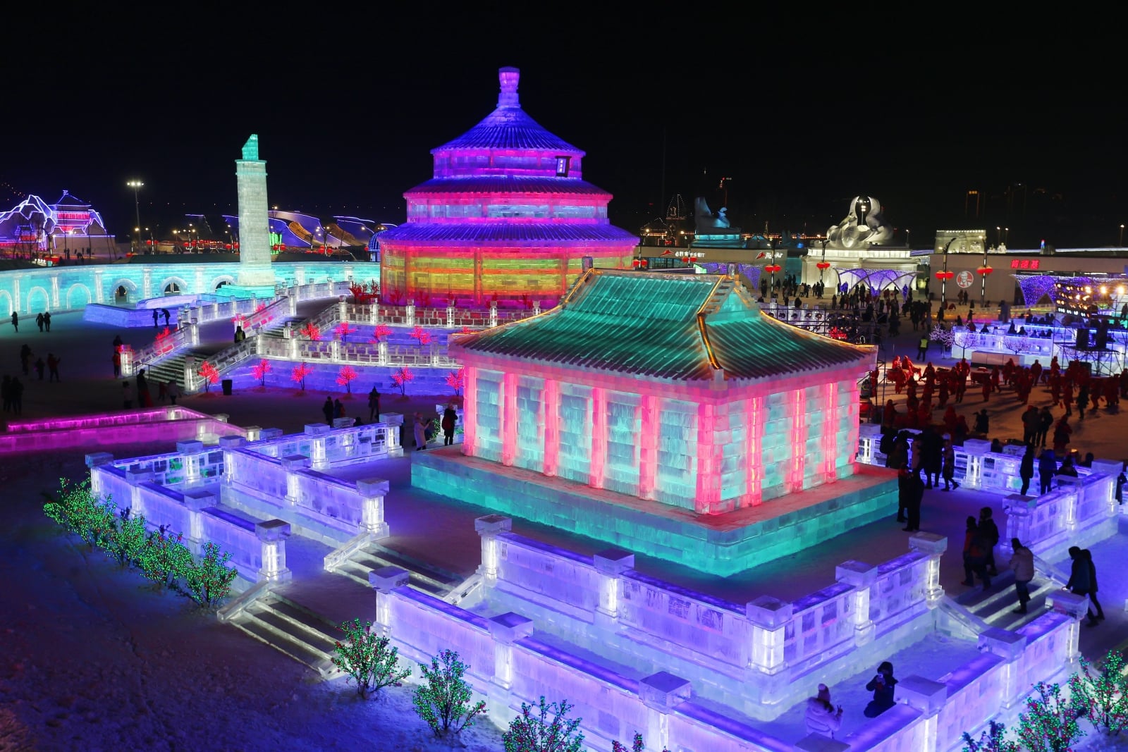 Festiwal lodu i śniegu w Chinach EPA/WU HONG 
