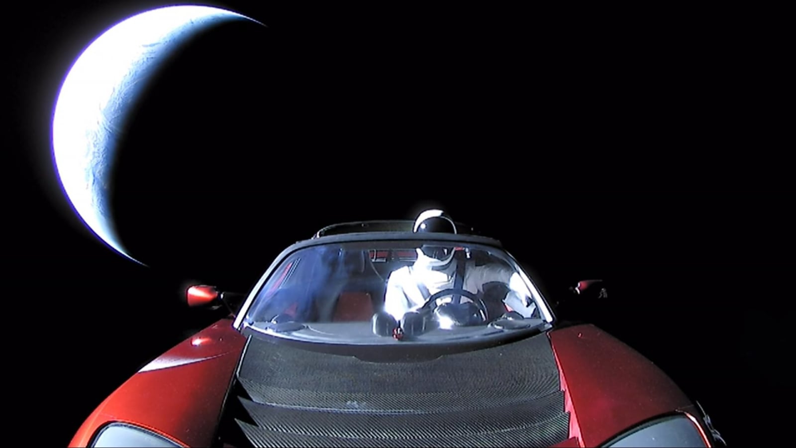 Tesla Elona Muska w kosmosie EPA/SPACEX 