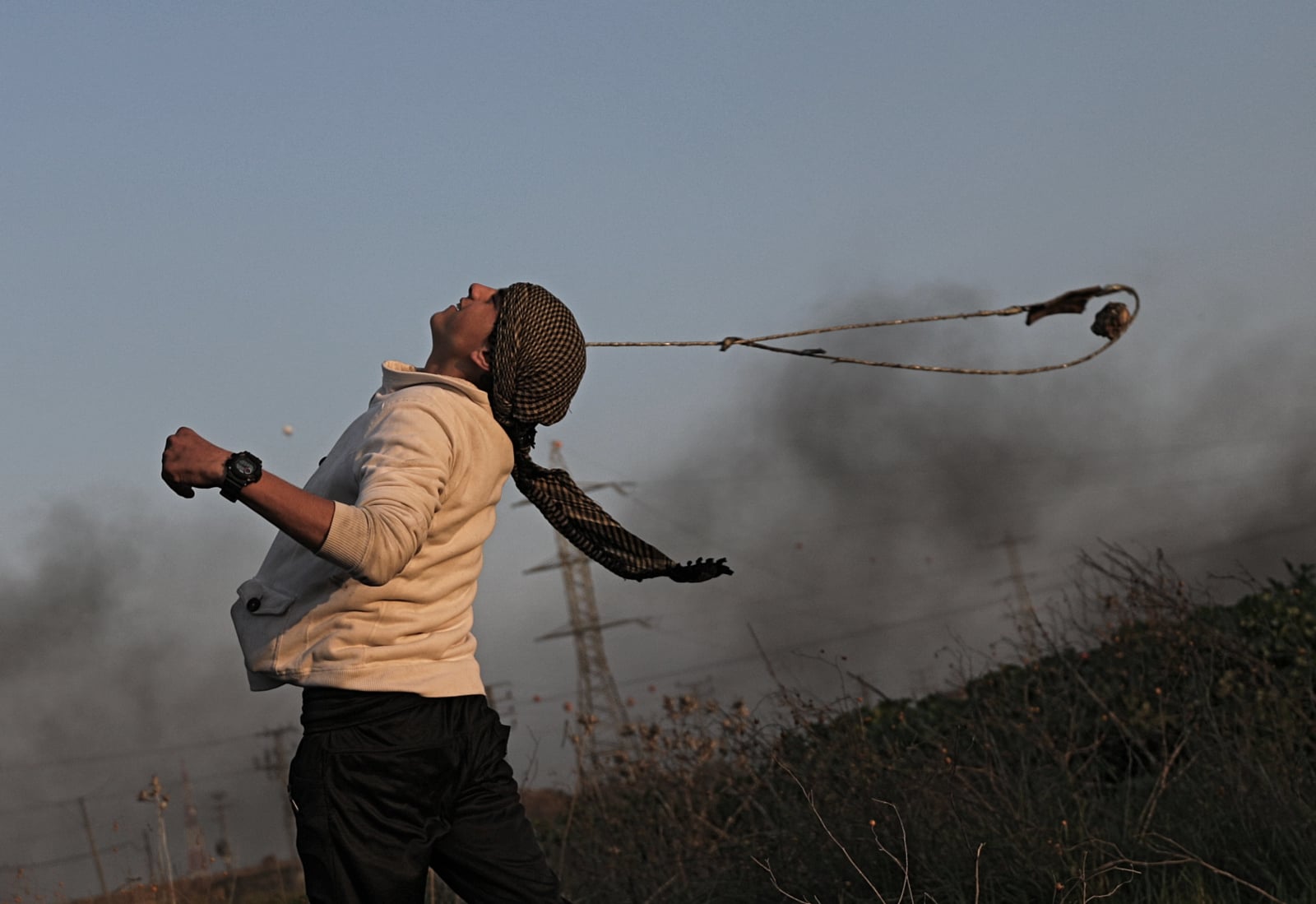 Protesty w strefie Gazy fot. EPA/Mohammed Saber 