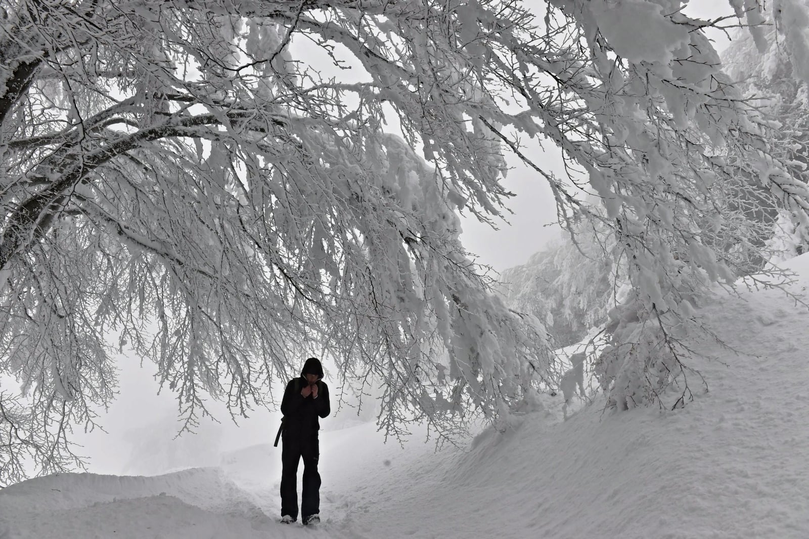 Zima we Włoszech, fot.   EPA/MAURIZIO DEGL'INNOCENTI