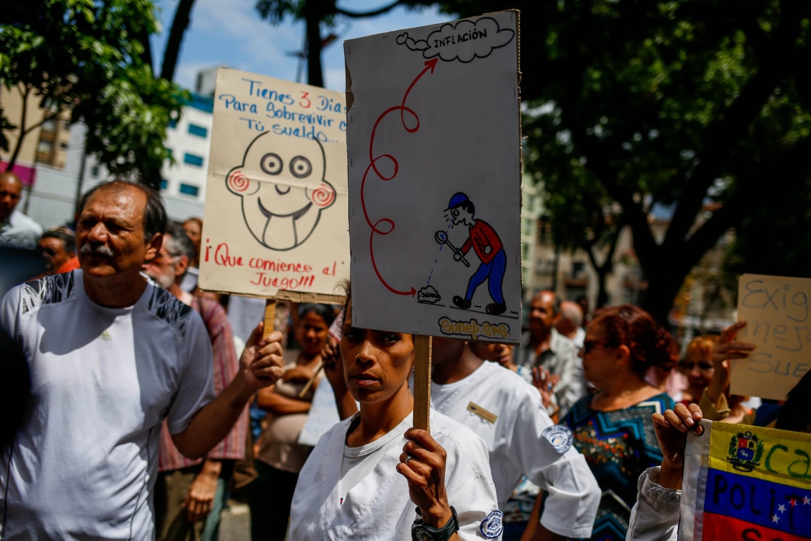 Demonstracje z Wenezueli. fot. EPA/Cristian Hernandez
