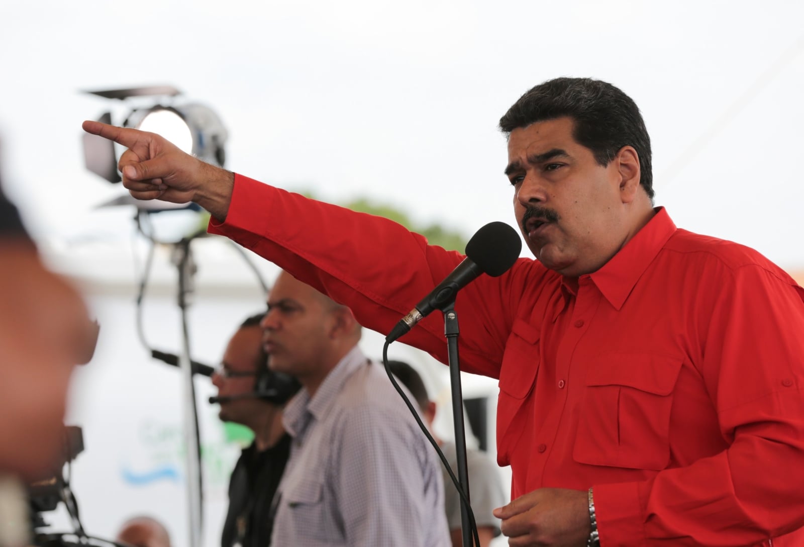 Prezydent Wenezueli Nicolas Maduro przemawia w Caracas.