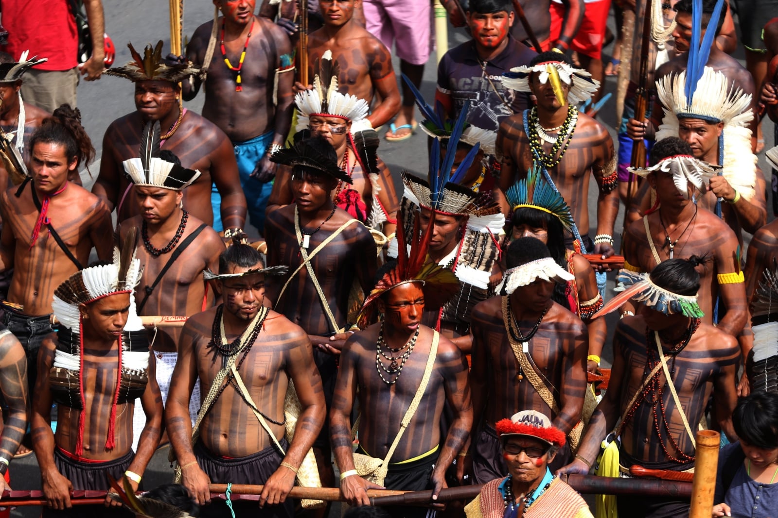 Protest brazylijskich Indian fot. EPA/JOEDSON ALVES