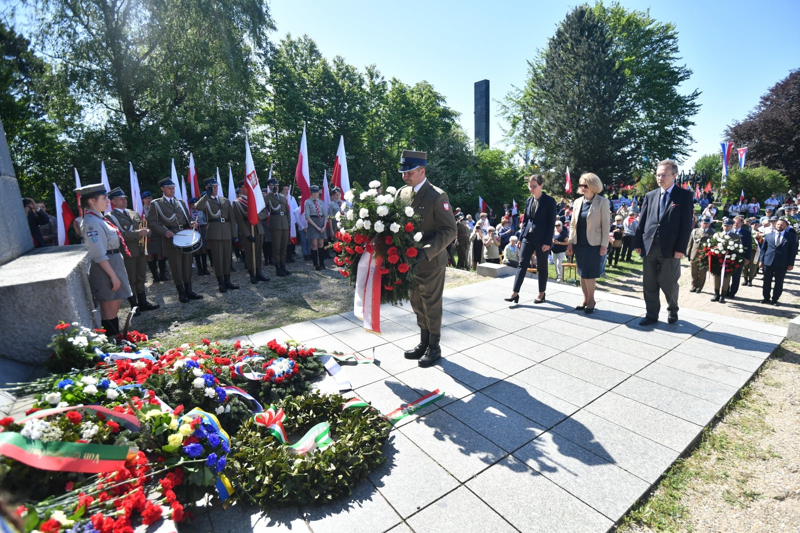 Obchody 73. rocznicy wyzwolenia niemiecko-austriackich obozów koncentracyjnych systemu Mauthausen-Gusen, w Mauthausen w Austrii, PAP/Bartłomiej Zborowski