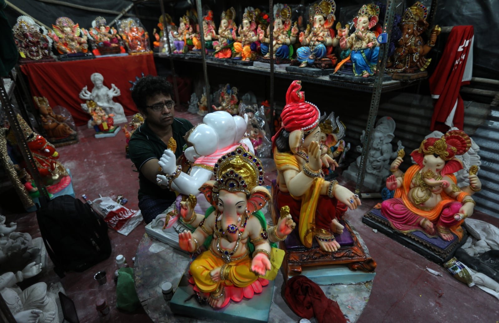 Festiwal Ganesha na ulicach Indii