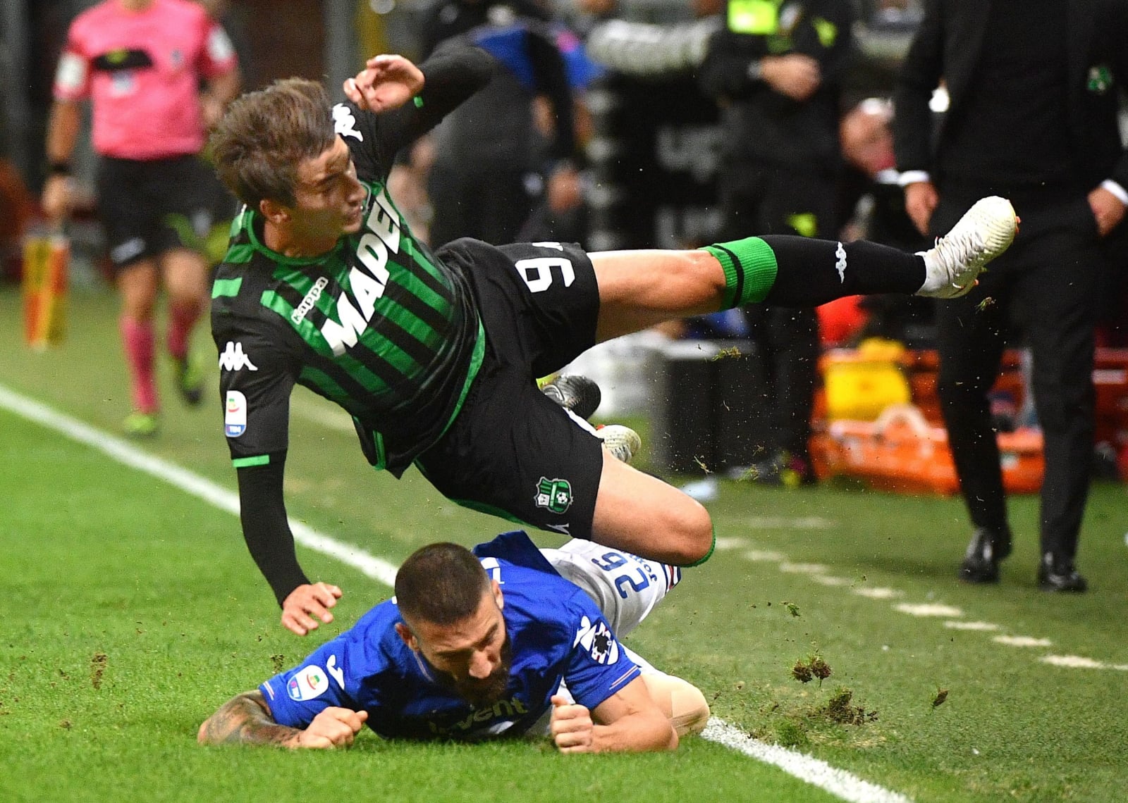 Mecz między Sampdoria i US Sassuolo, Genewa, Włochy. Fot. PAP/EPA/LUCA ZENNARO