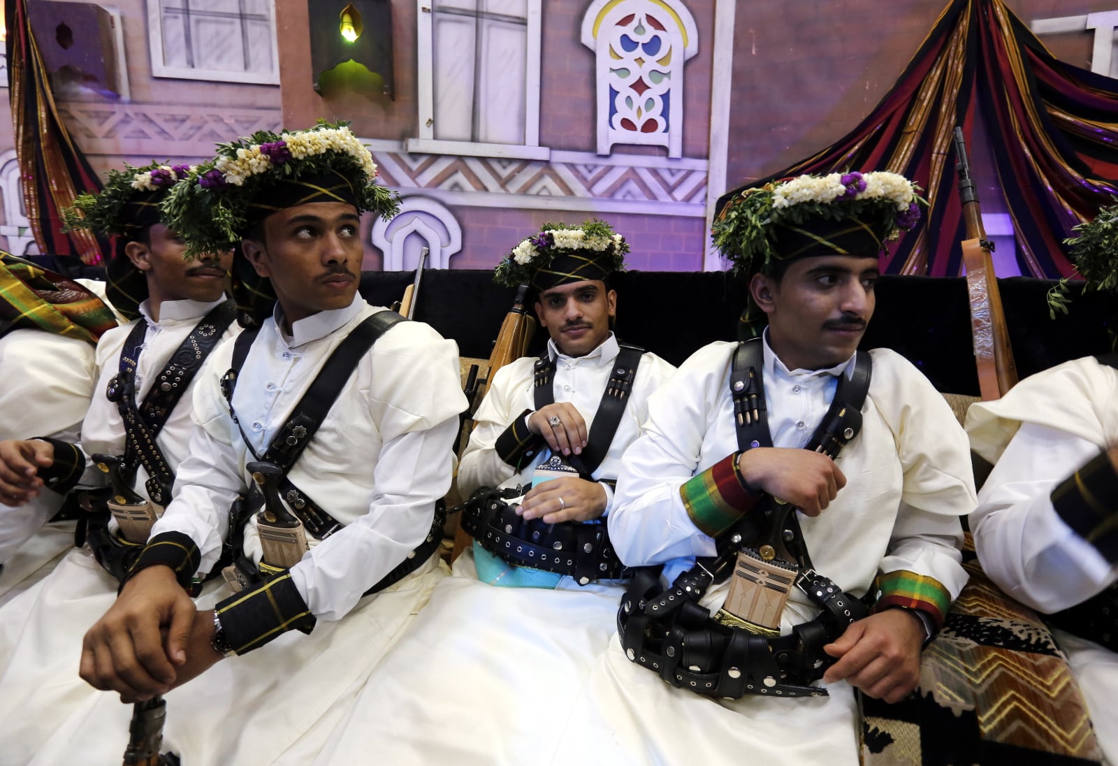 Tradycyjny ślub w Jemenie fot. EPA/YAHYA ARHAB 