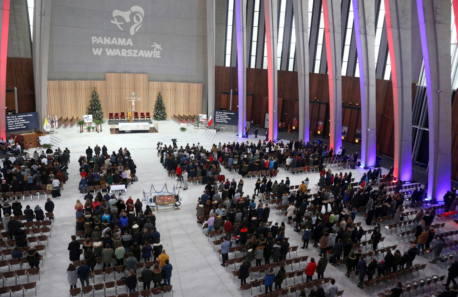 Abp Ryś rozmawiał z dziennikarzami w niedzielę w Świątyni Opatrzności Bożej w Warszawie podczas spotkania „Panama w Warszawie”, które odbyło się w łączności z 34. Światowymi Dniami Młodzieży w Panamie/
PAP/Tomasz Gzell