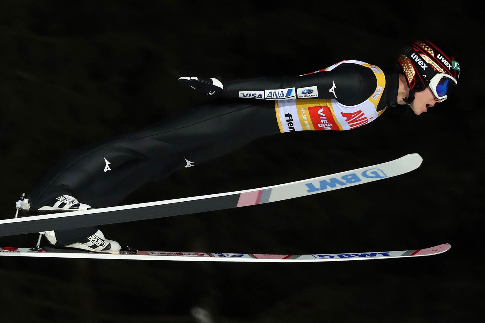 Ryoyu Kobayashi - zwycięzca kwalifikacji przed konkursem Pucharu Świata w skokach narciarskich we włoskim Predazzo. Fot. PAP/EPA/ANDREA SOLERO