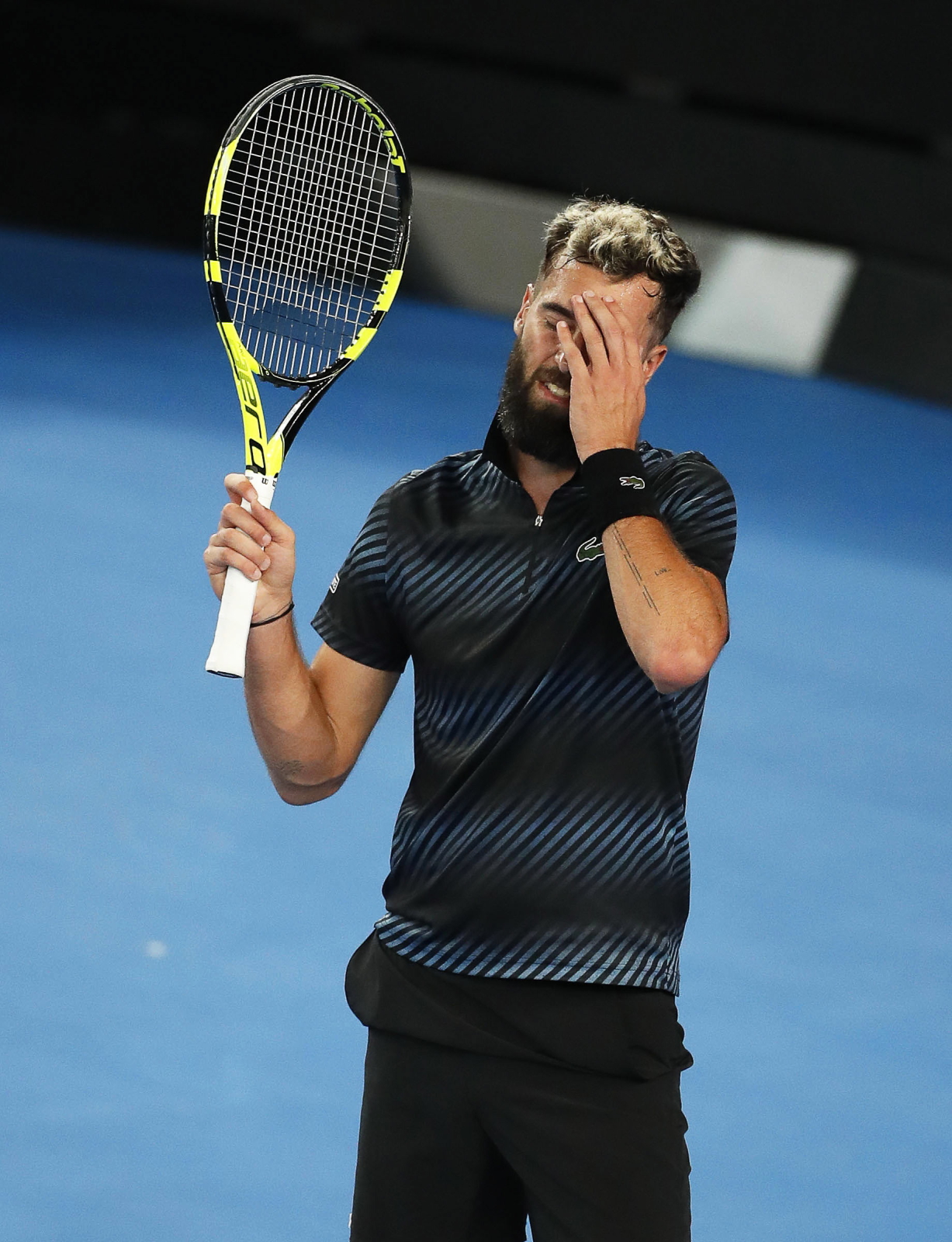 Francuz Benoit Paire podczas meczu w ramach Australian Open. Fot. PAP/EPA/LYNN BO BO