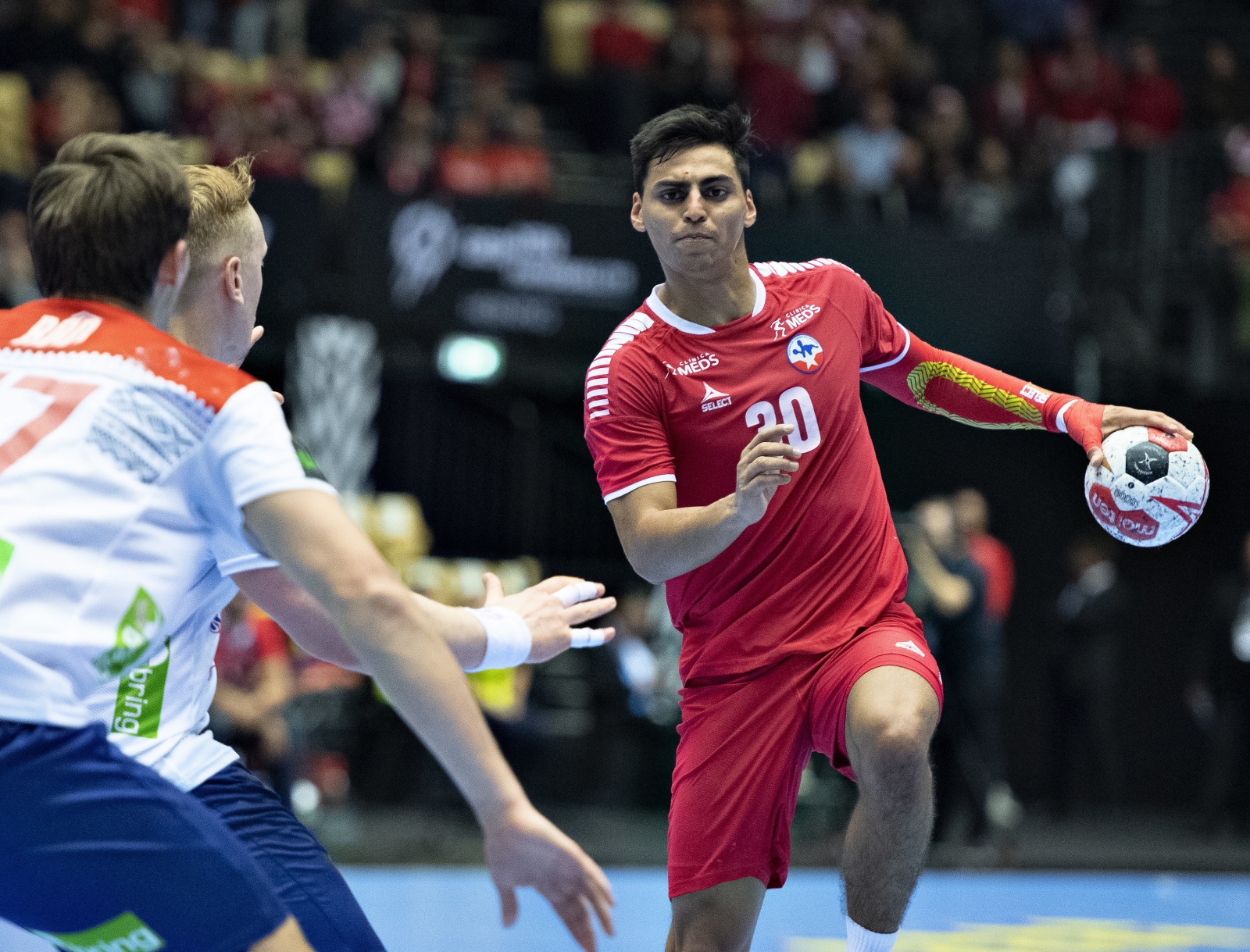 Mistrzostwa Świata w piłce ręcznej, mecz między Norwegią i Chile w duńskim Herning. Fot. PAP/EPA/Henning Bagger