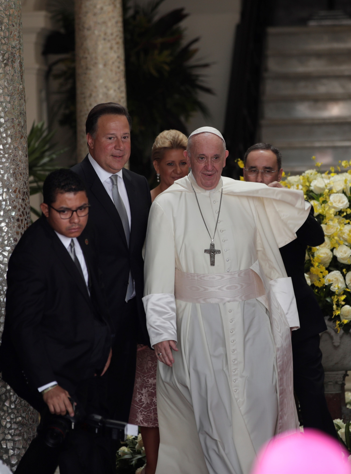 Papież i prezydent Panamy.