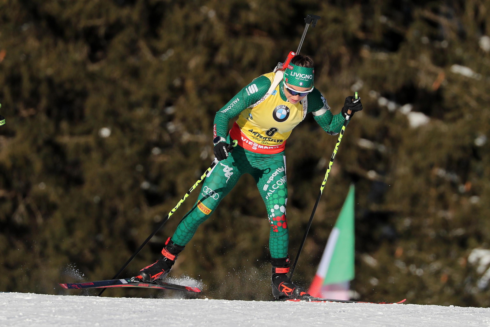 Włoszka Dorota wierer podczas Pucharu Świata w biathlonie w Antholz-Anterselva, Włochy. Fot. PAP/EPA/ANDREA SOLERO