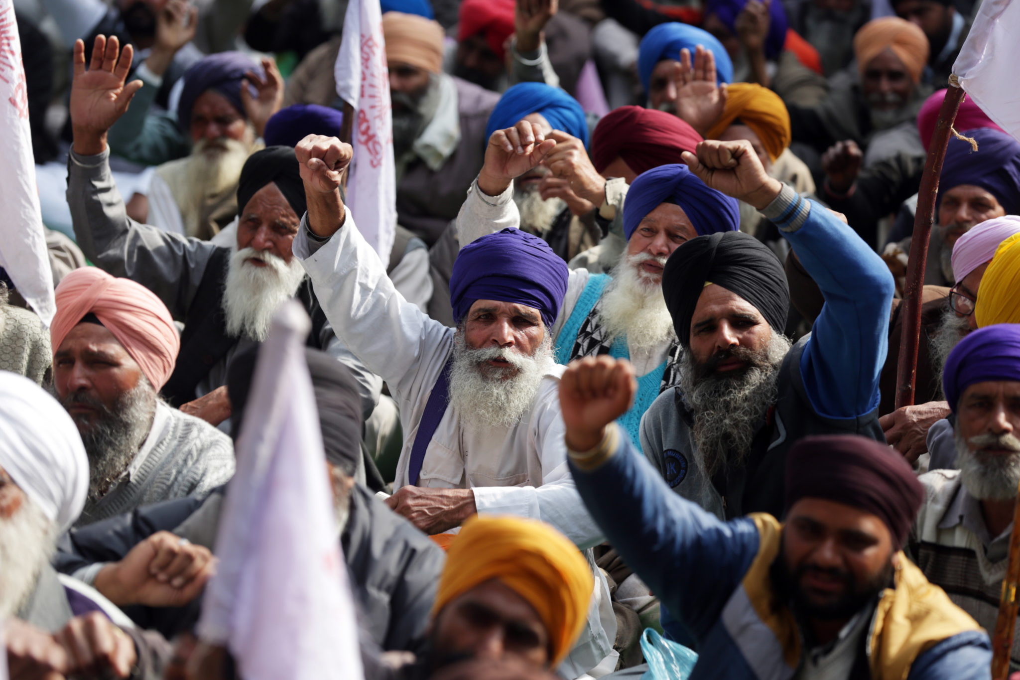 Zdjęcie: Indie, Amritsar, protest rolników, fot. RAMINDER PAL SINGH, PAP/EPA.