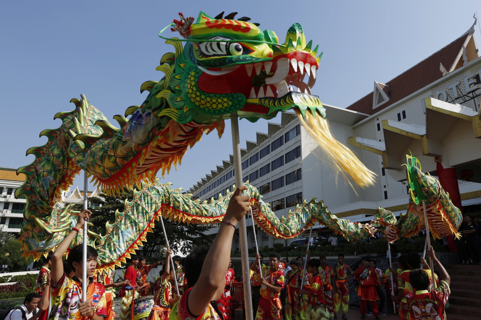 Świętowanie Chińskiego Nowego Roku w Kambodży. Fot. PAP/EPA/KITH SEREY