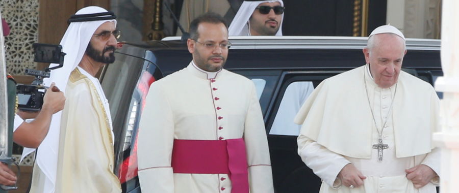 Zjednoczone Emiraty Arabskie, papież Franciszek