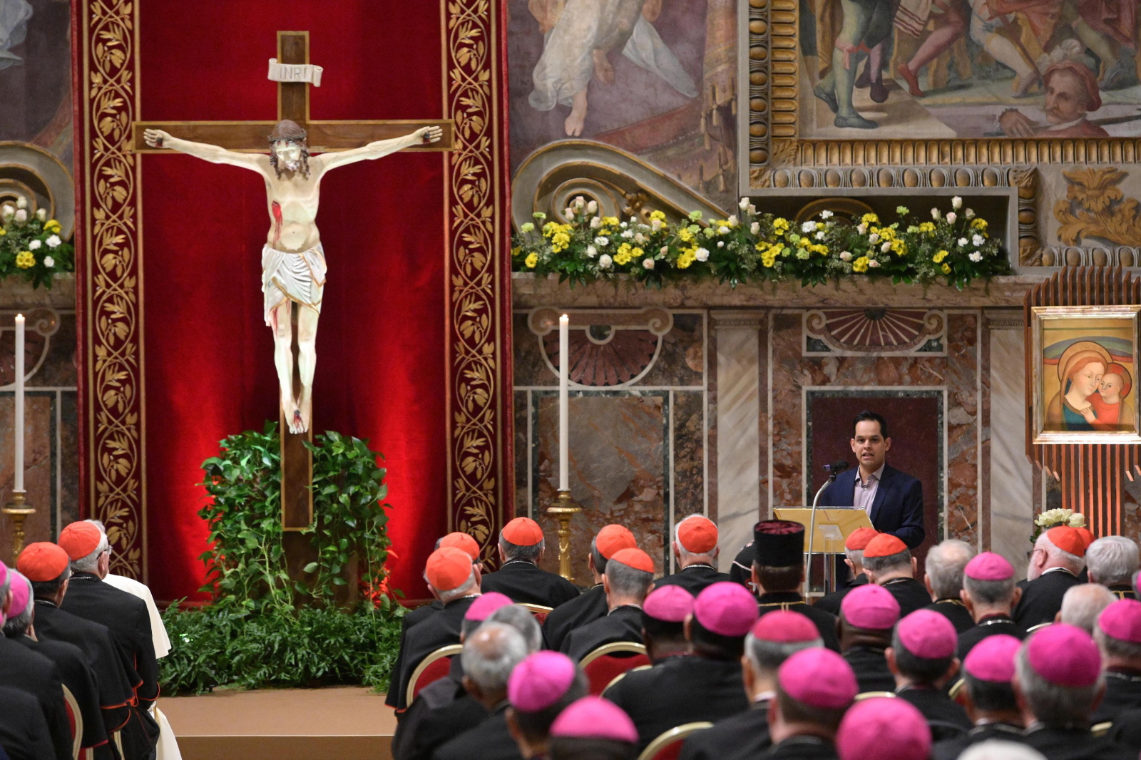 Liturgia Pokutna podczas szczytu w Watykanie. EPA/VINCENZO PINTO / POOL 