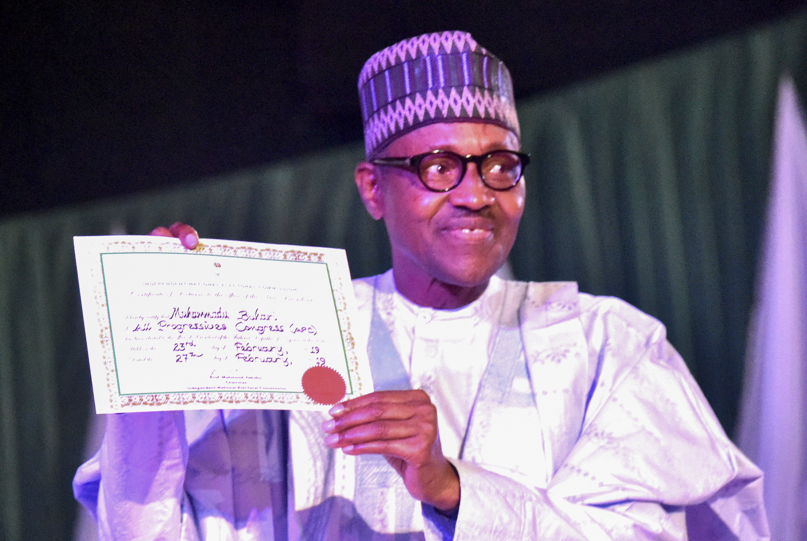 Muhammadu Buhari zwyciężył w wyborach prezydenckich w Nigerii. Fot. PAP/EPA/STR