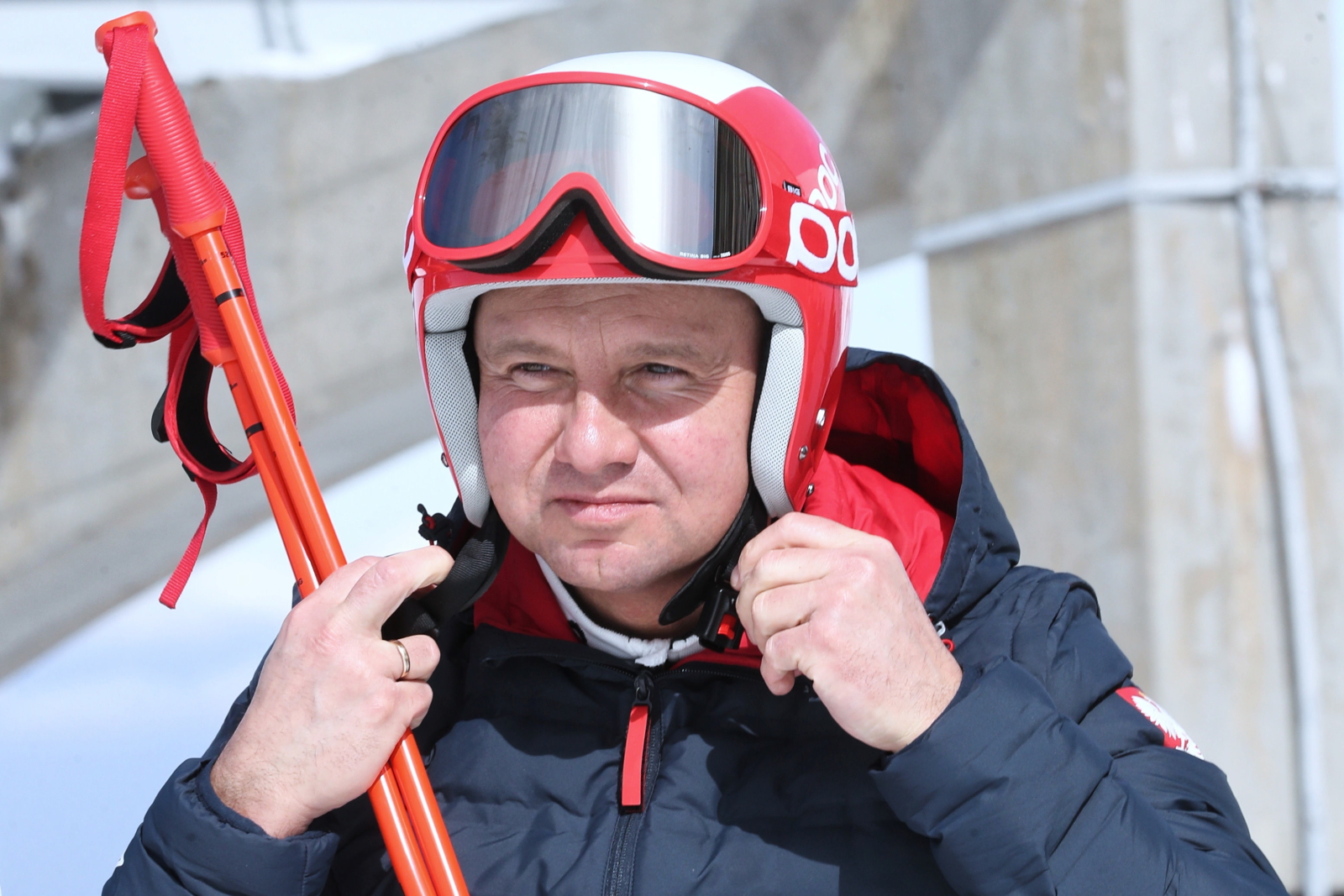 Andrzej Duda zjeżdża na nartach z Kasprowego Wierchu
PAP/Grzegorz Momot
