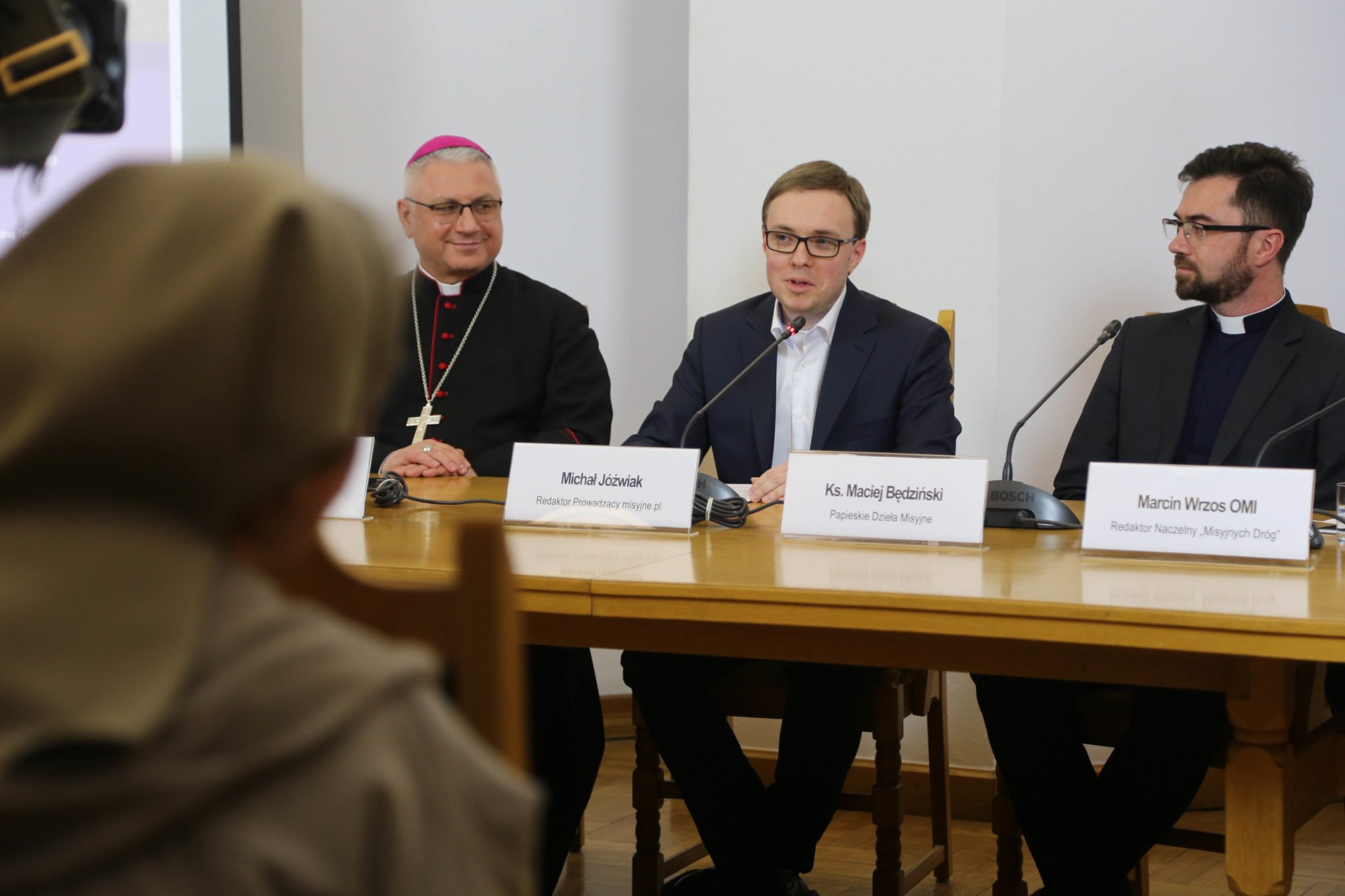 Misjonarz na Post, bp Artur Miziński, ks. Maciej Będziński i Michał Jóźwiak