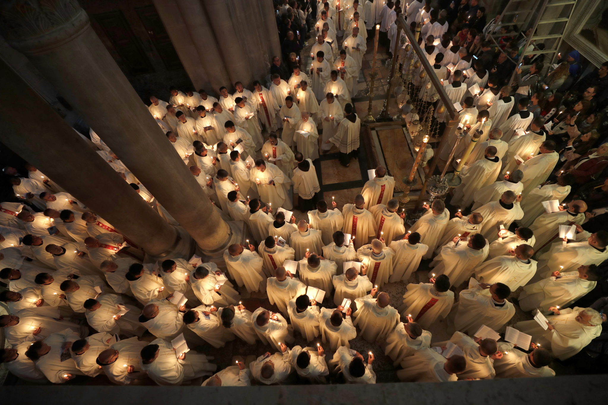 Liturgia Wielkiego Czwartku w Jerozolimie, fot. ATEF SAFADI, PAP/EPA 