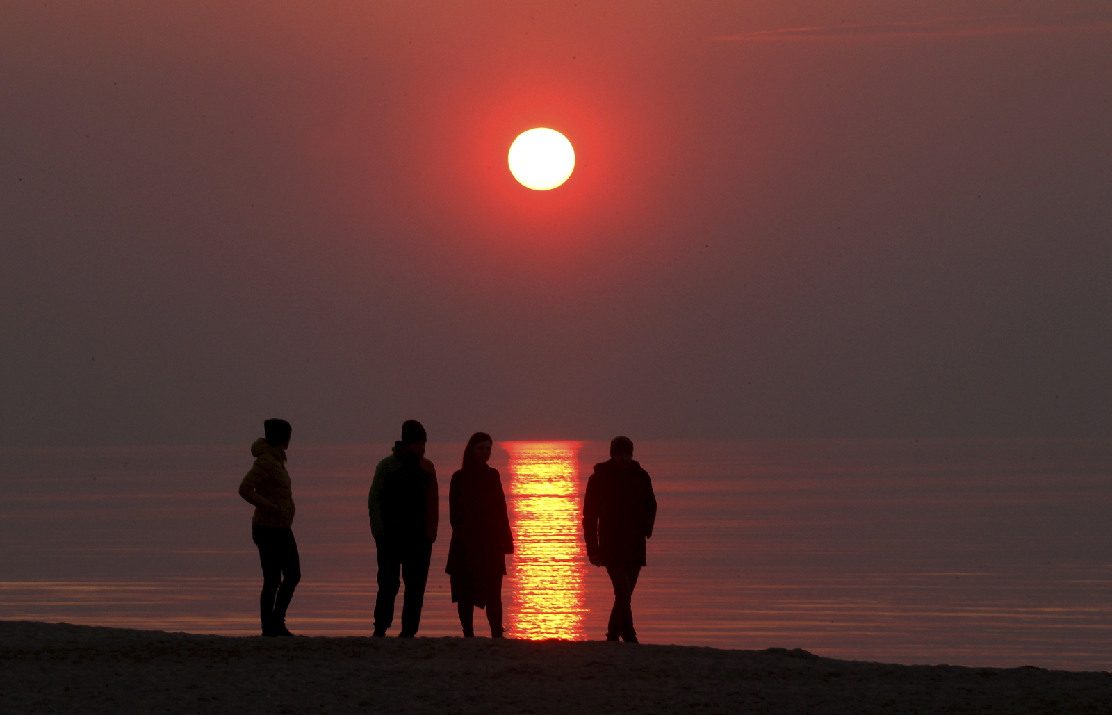 Litwa, zachód słońca   EPA/Toms Kalnins 