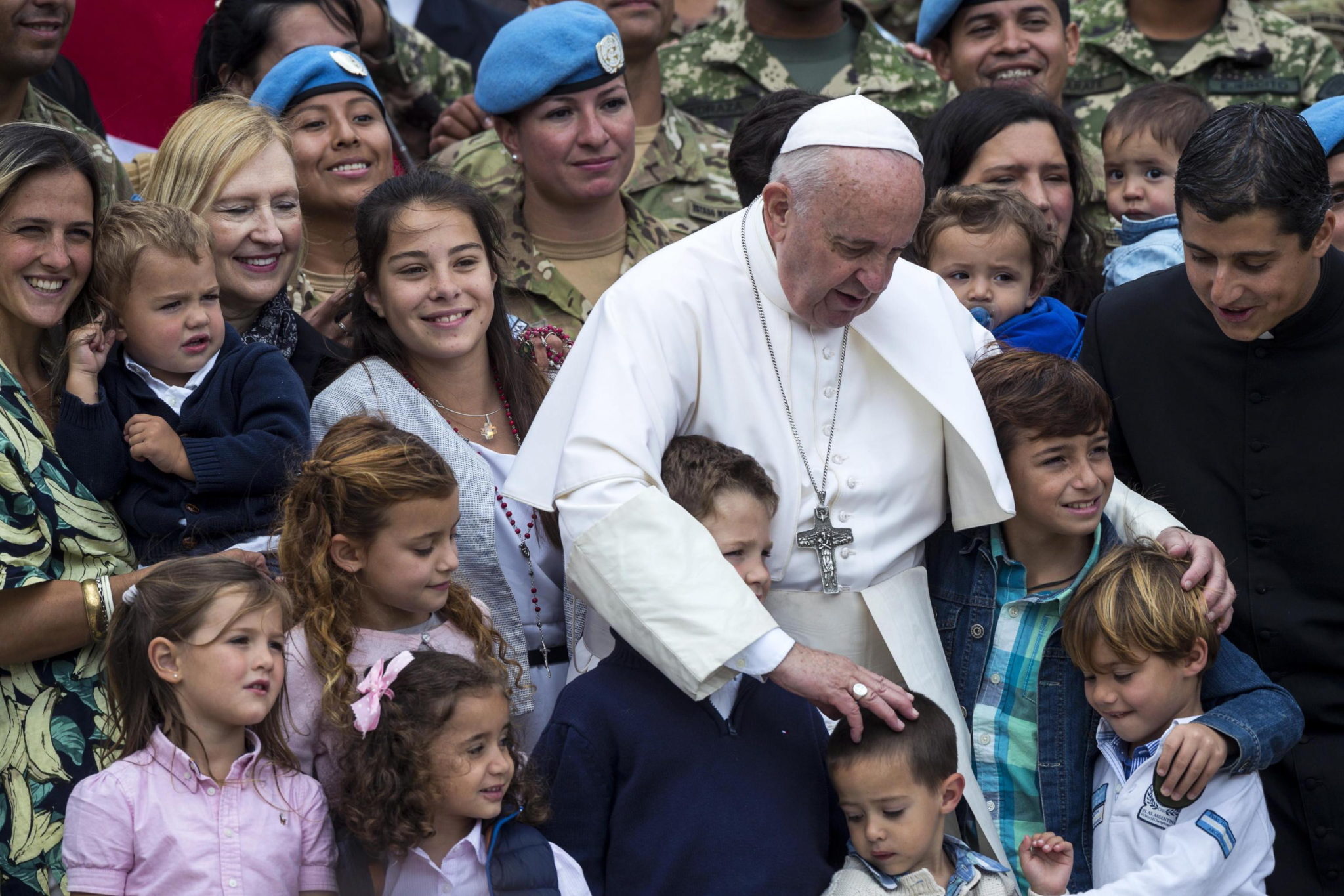 Podczas dzisiejszej audiencji papież spotkał się również z dziećmi... 