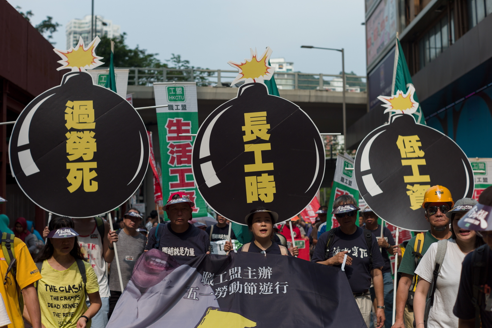 Święto Pracy w Hong Kongu EPA/JEROME FAVRE 
