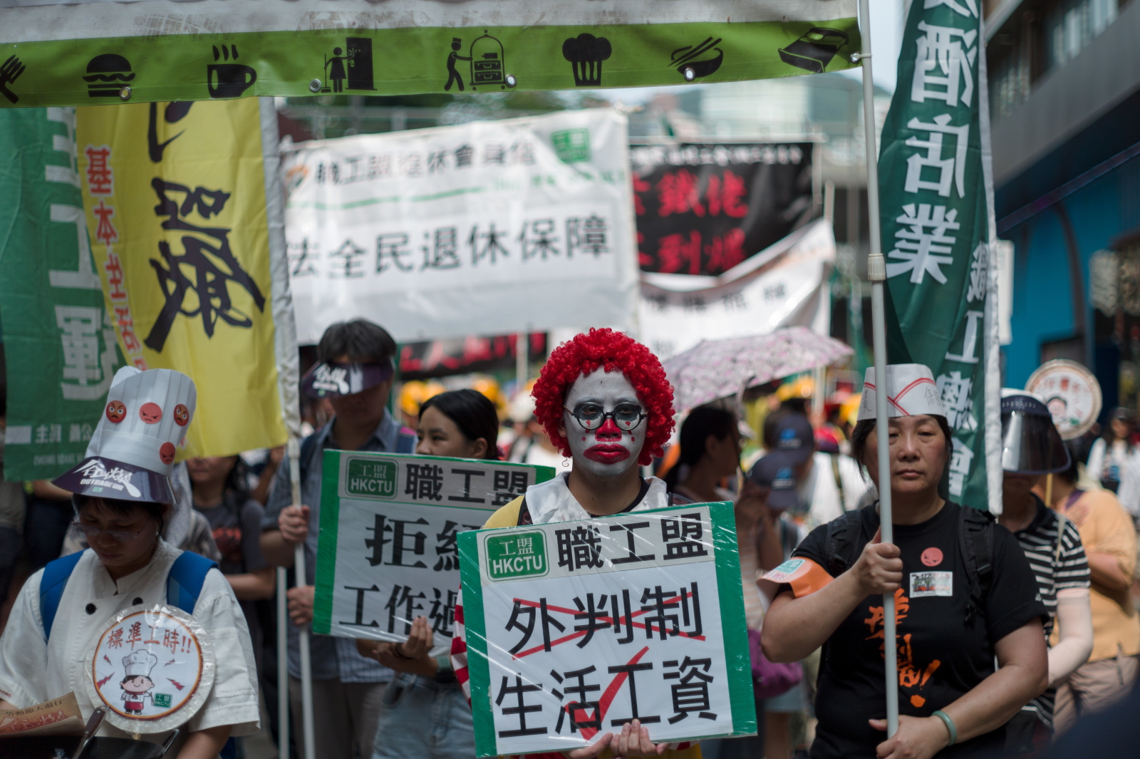 Święto Pracy w Hong Kongu EPA/JEROME FAVRE 