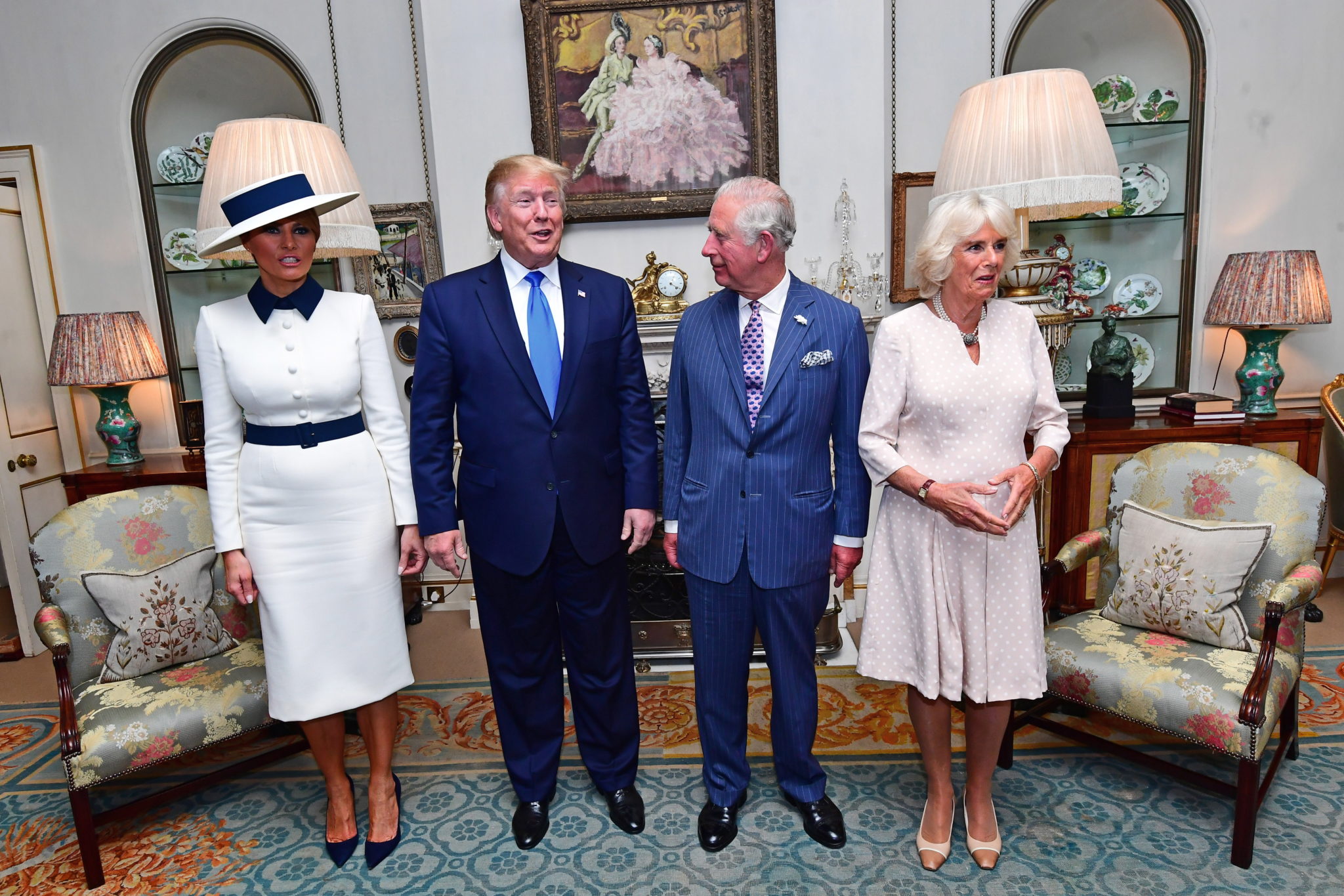 Prezydent USA wraz z żoną odbywają oficjalną wizytę w Wielkiej Brytanii, fot. ANDY RAIN , PAP/EPA 